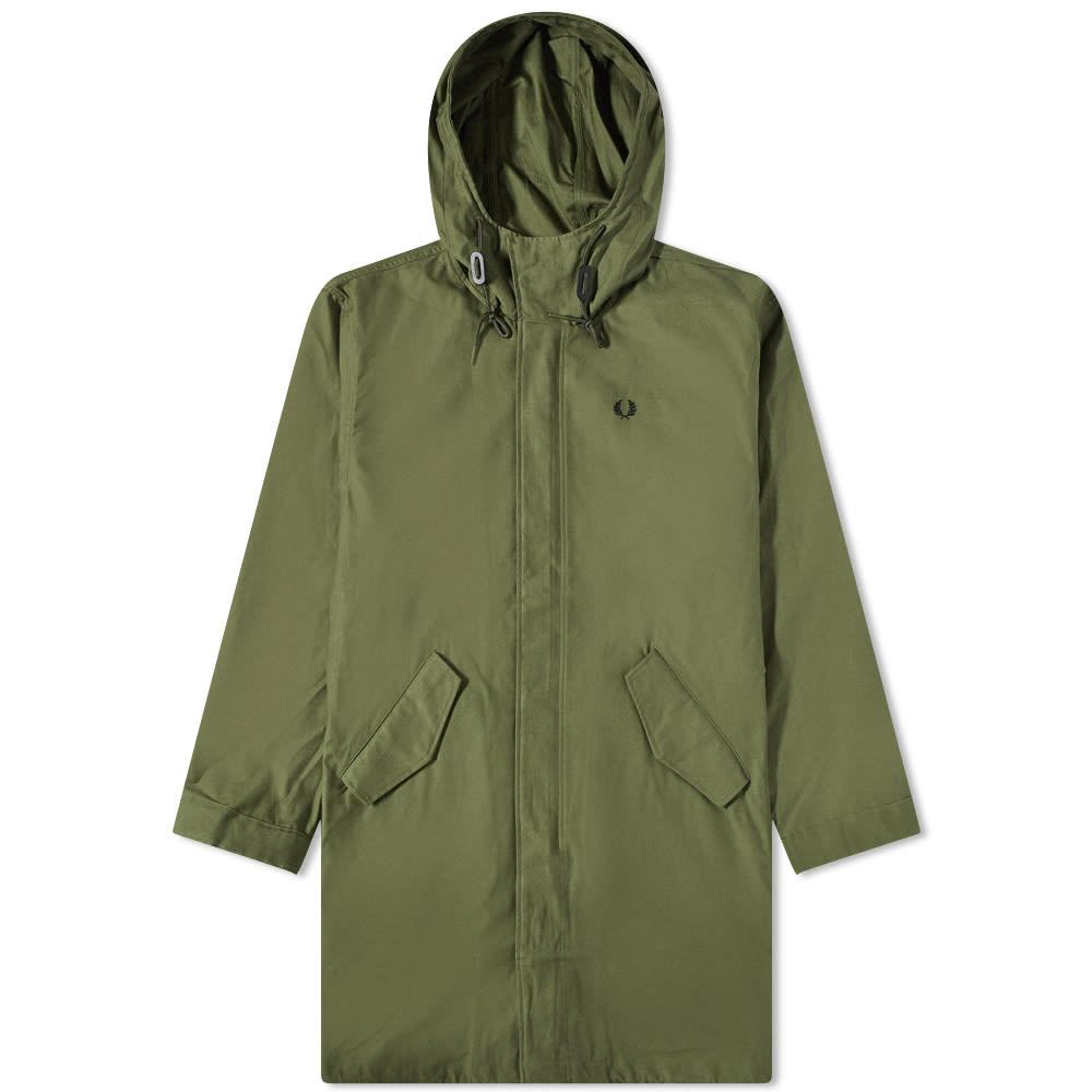 Fred Perry Shell Parka Jacket in Green for Men | Lyst