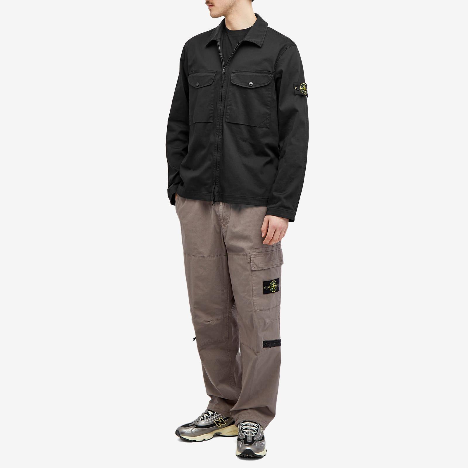 ブルゾン Stone  Black Stretch Cotton Jacket Black Supima Cotton Twill Stretch-TC Jacket by Stone Island