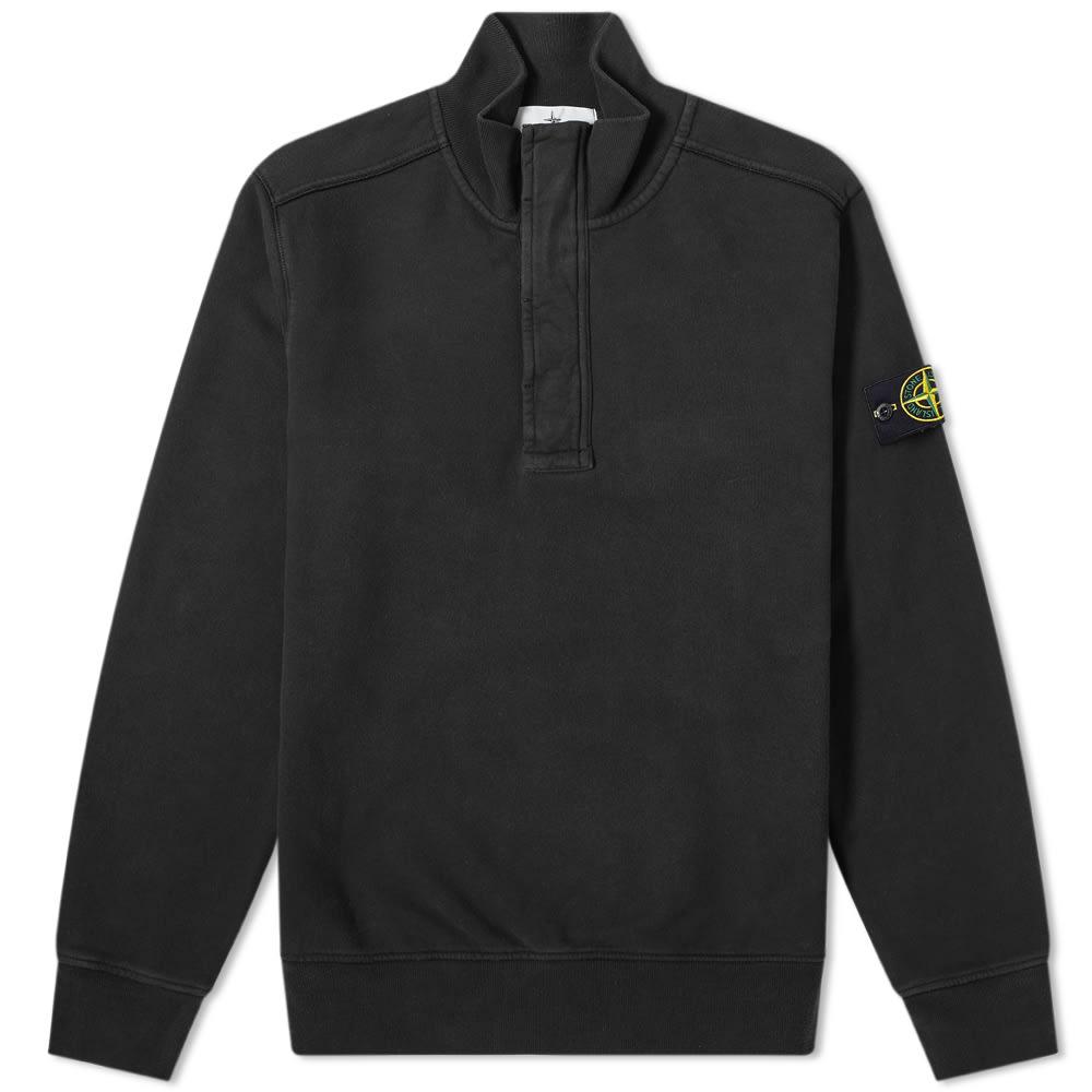 stone island garment dyed half zip sweat