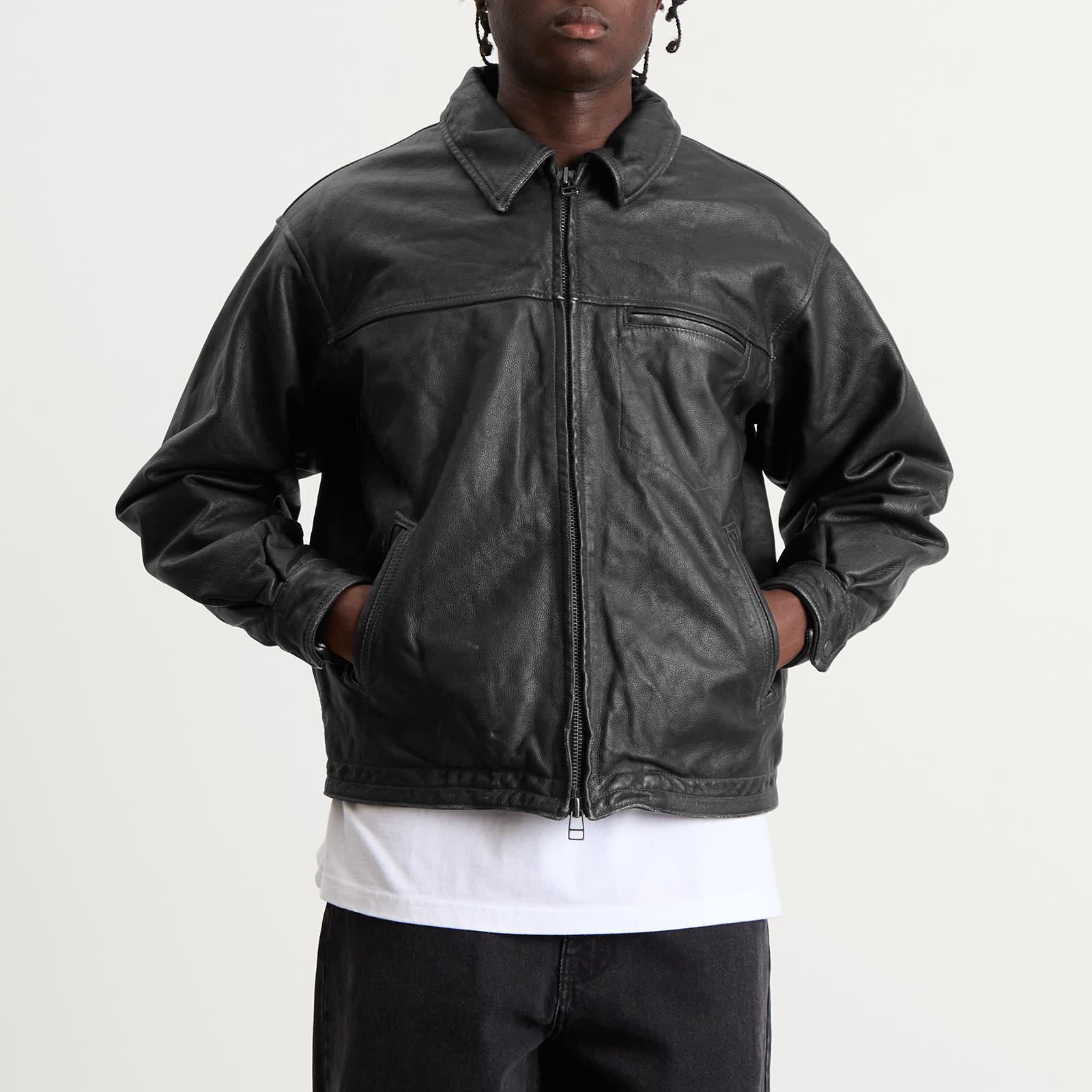 FRIZMWORKS Destroyed Cowhide Leather Jacket in Gray for Men | Lyst
