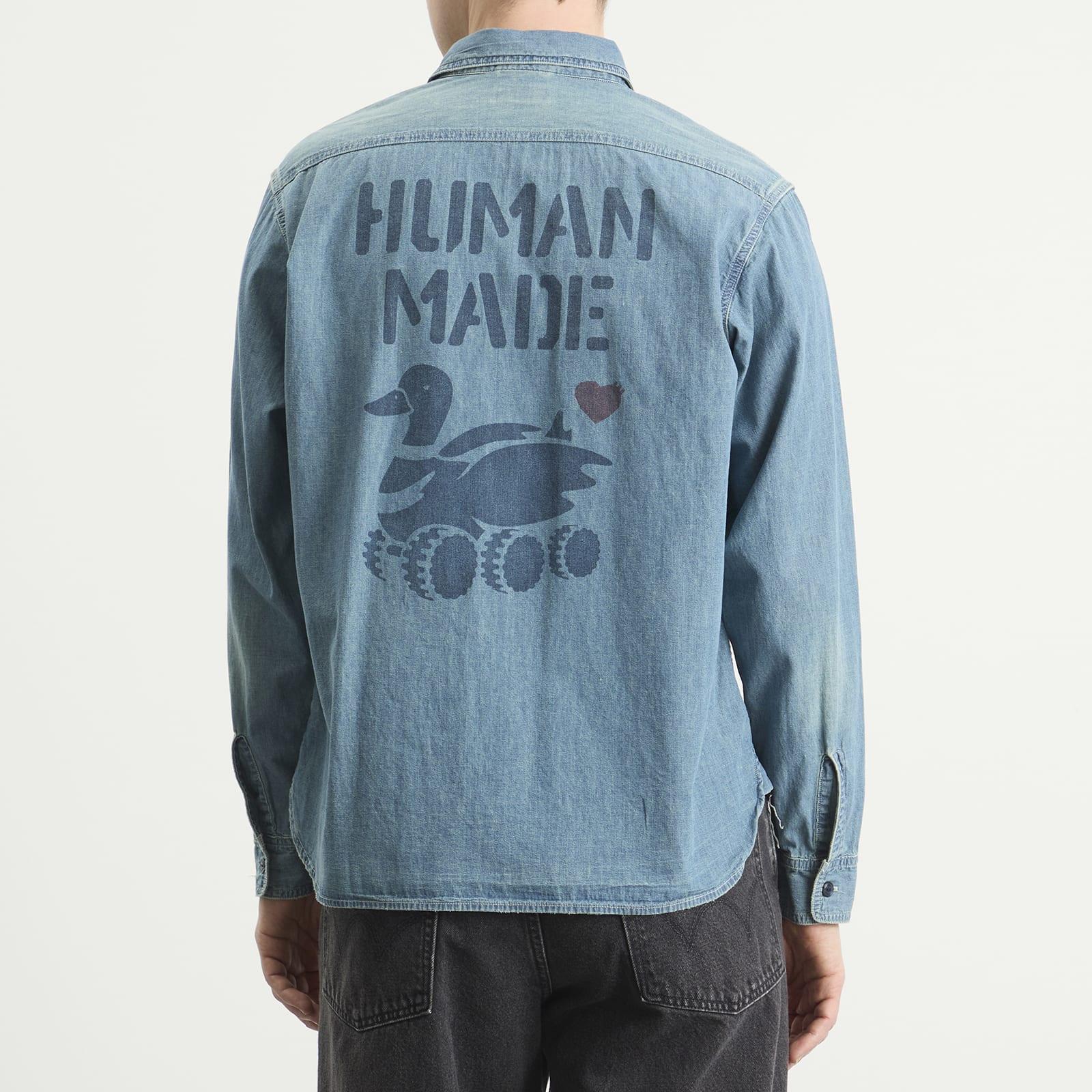 Human Made Stencil Military Chambray Shirt in Blue for Men | Lyst