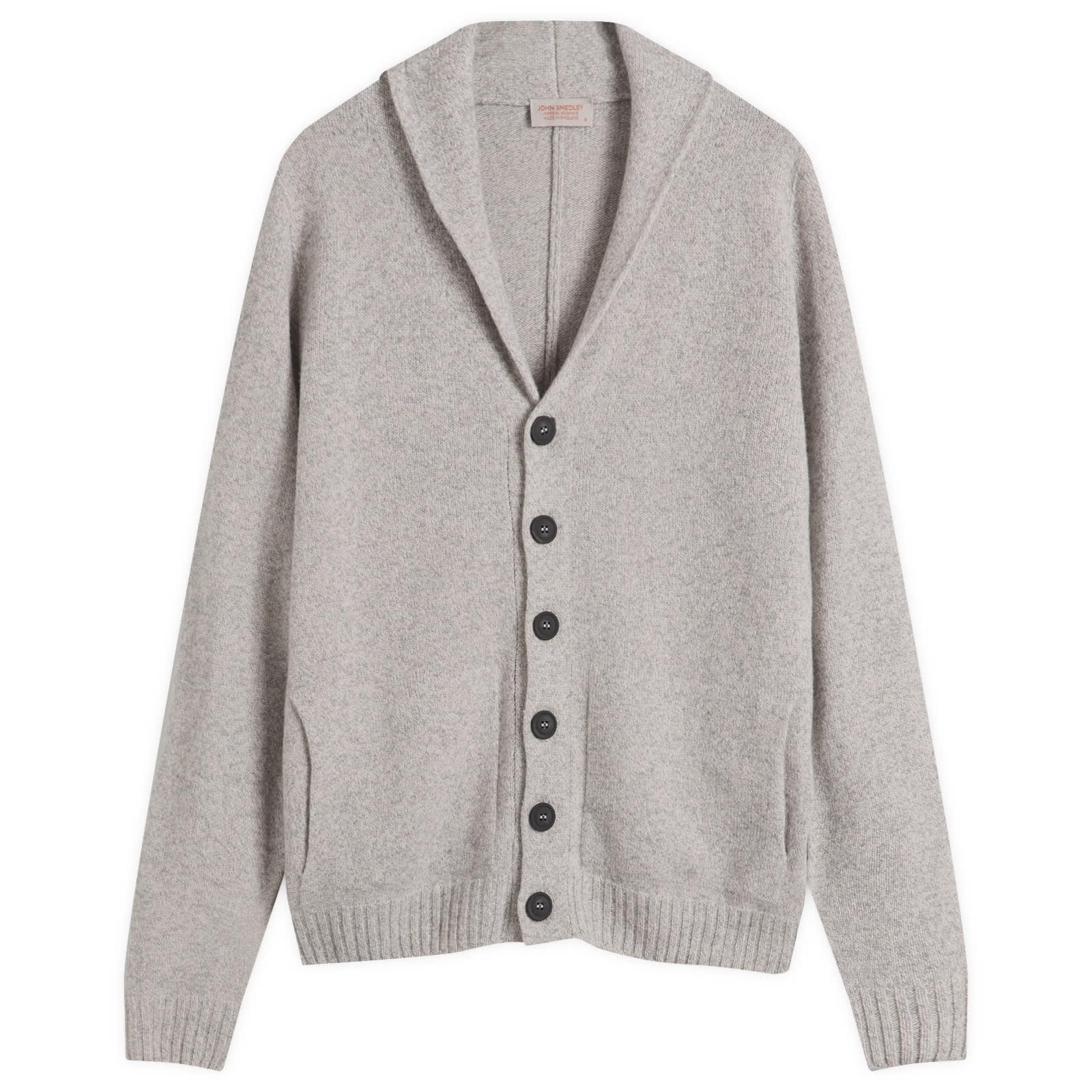 John Smedley Rockford Cashmere Shawl Collar Cardigan in Grey for