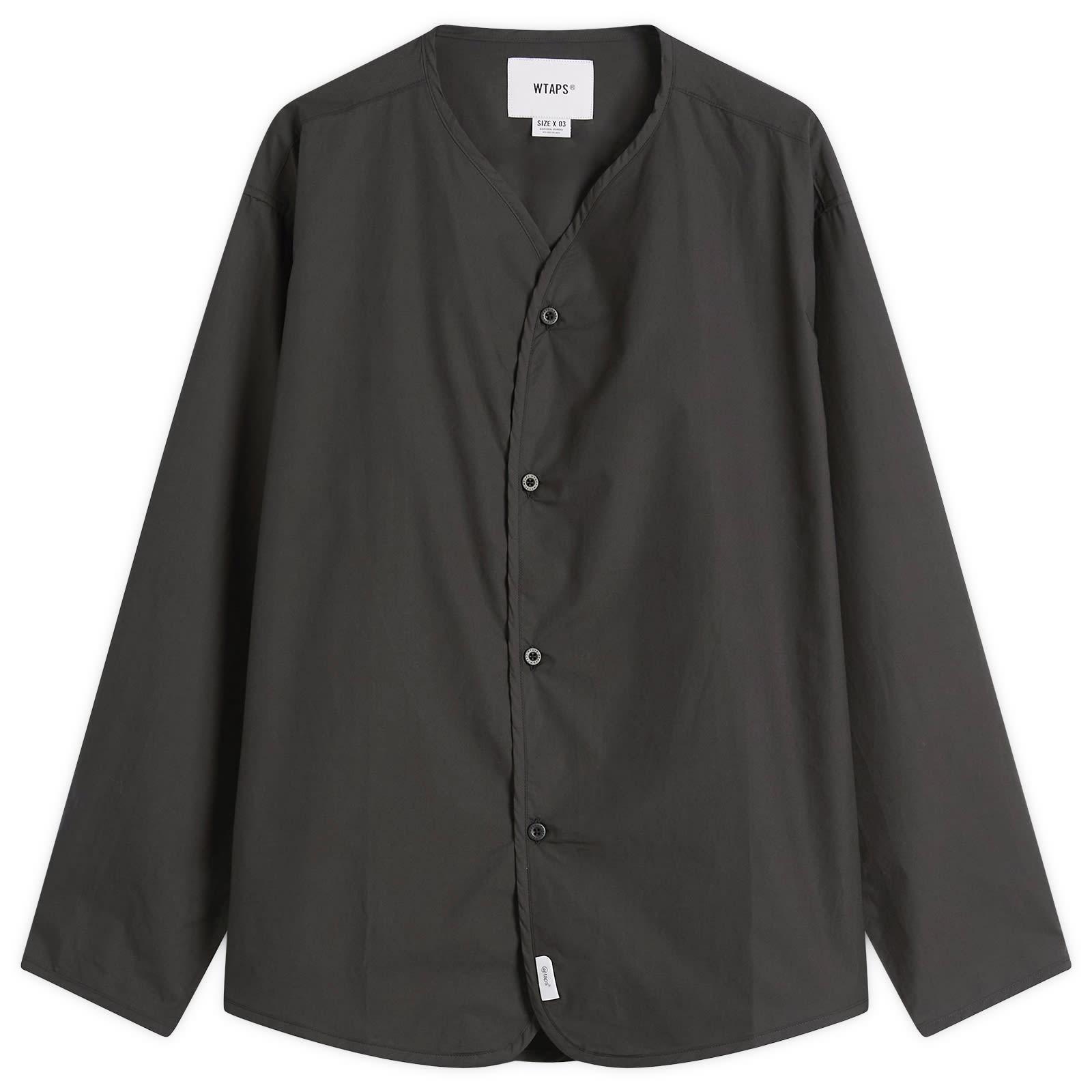 WTAPS Scout 01 Broadcloth Collarless Shirt in Black for Men | Lyst UK
