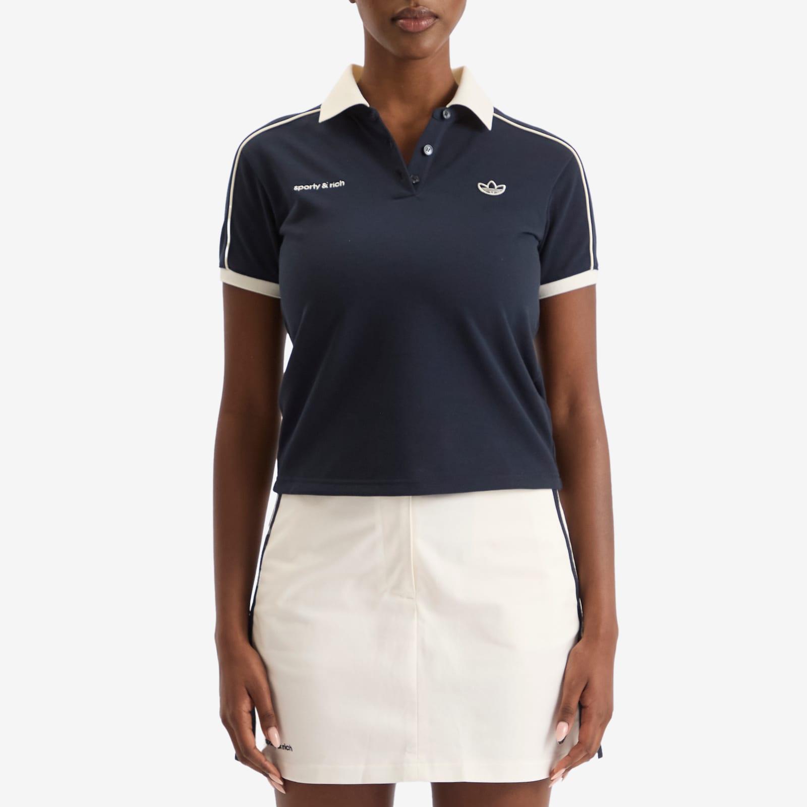 adidas X Sporty & Rich Polo T-Shirt in Blue | Lyst UK