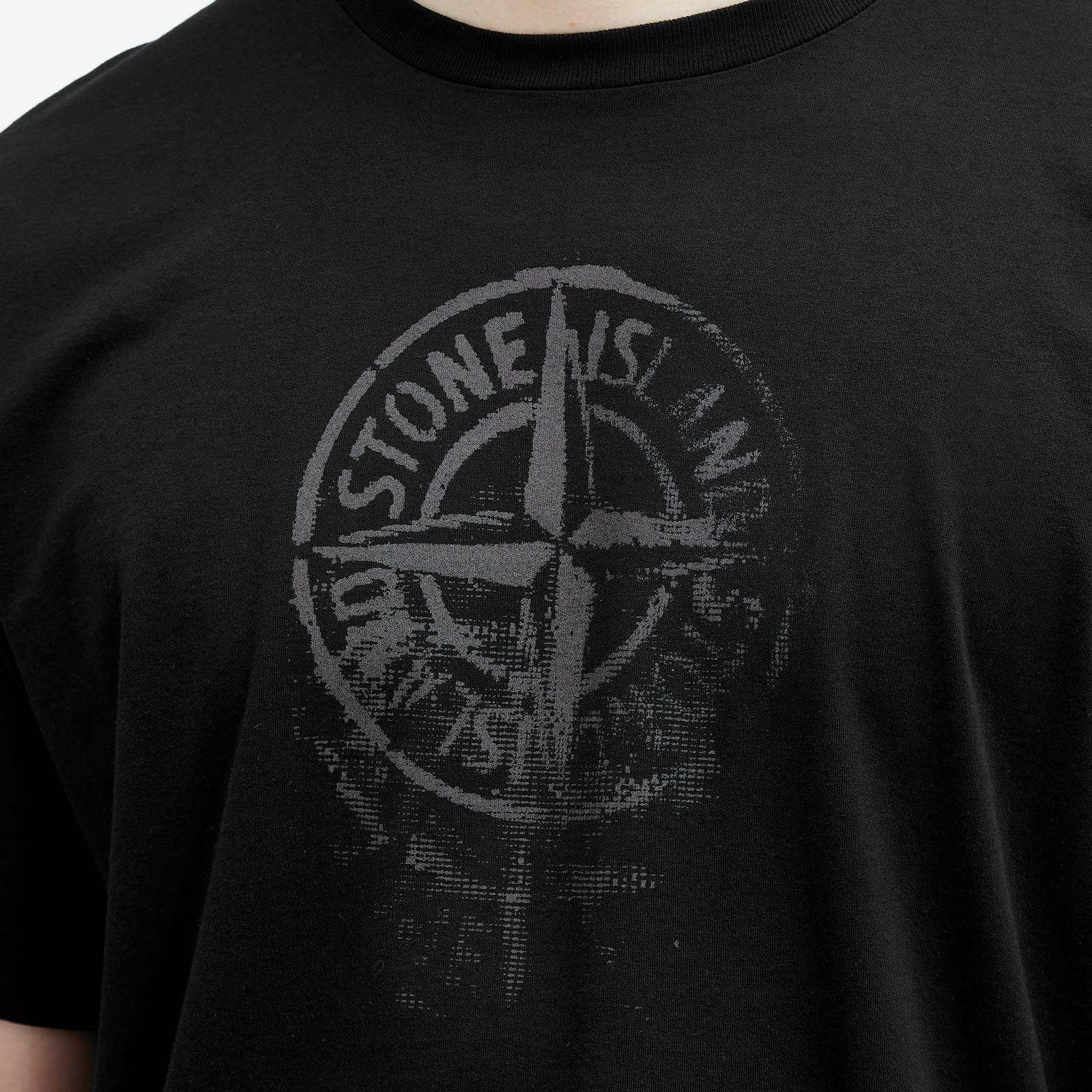 Stone Island Reflective One Badge Print T Shirt in Black for Men Lyst UK