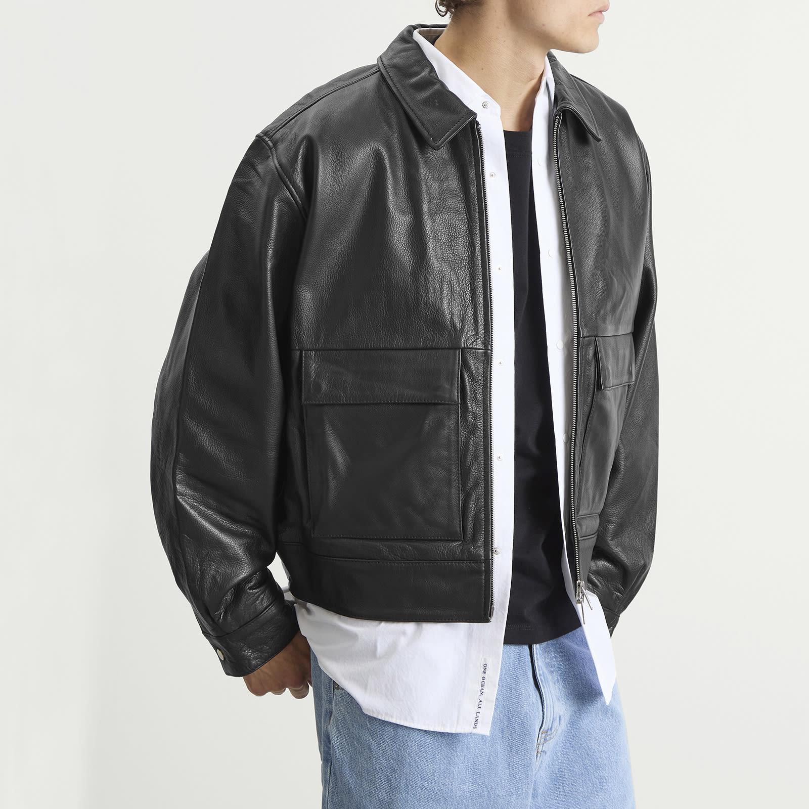 Edwin Leather Dogma Jacket in Black for Men | Lyst UK