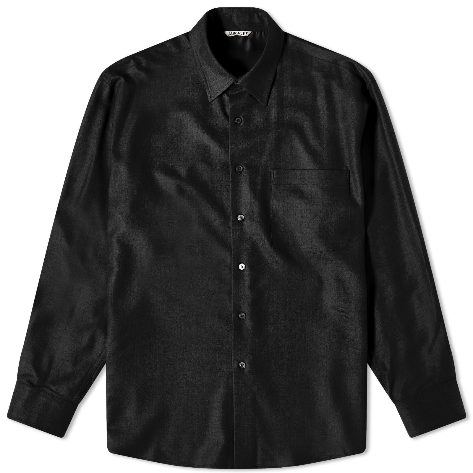 AURALEE Superlight Wool Shirt in Black for Men | Lyst