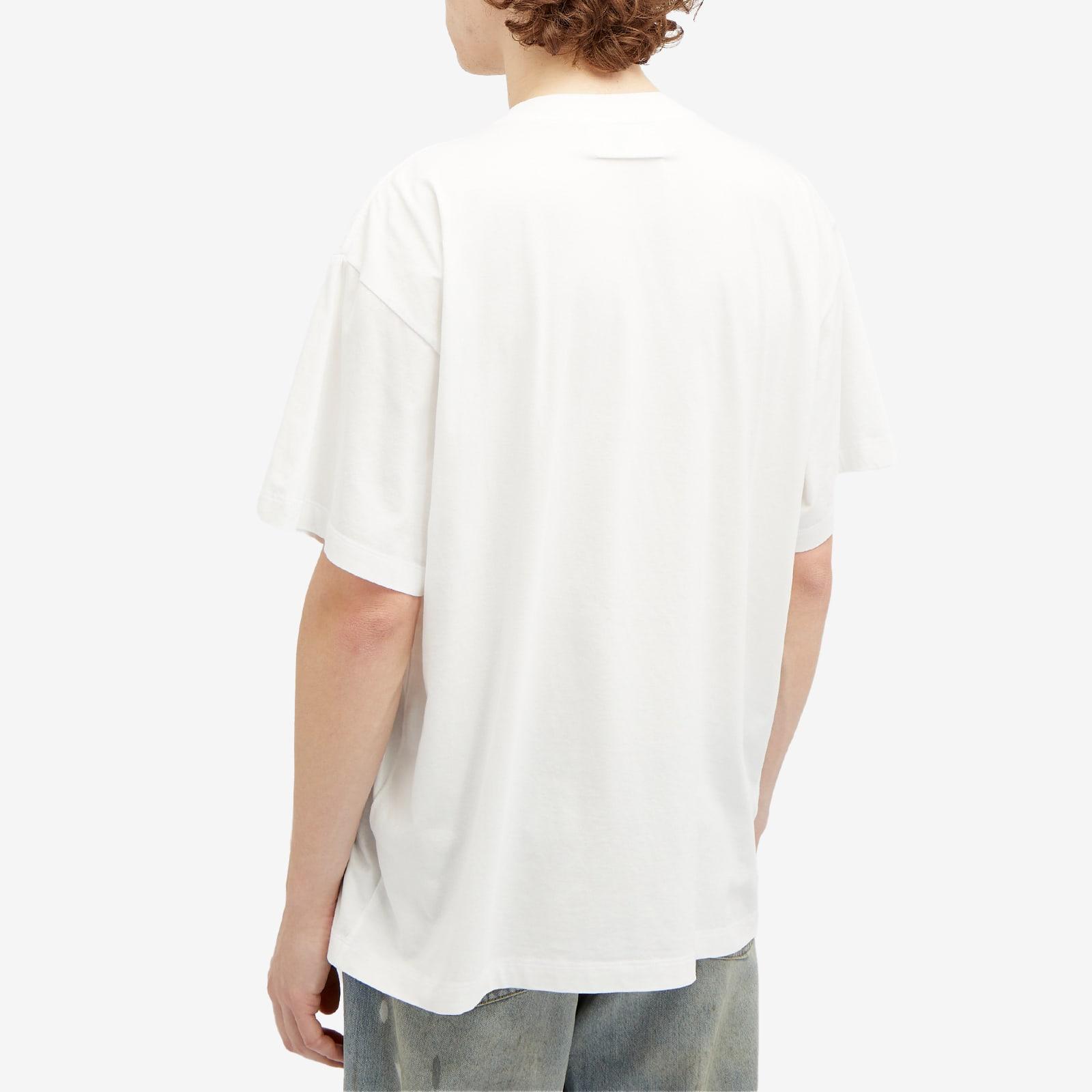 MM6 by Maison Margiela Show Invitation Logo T-Shirt in White for