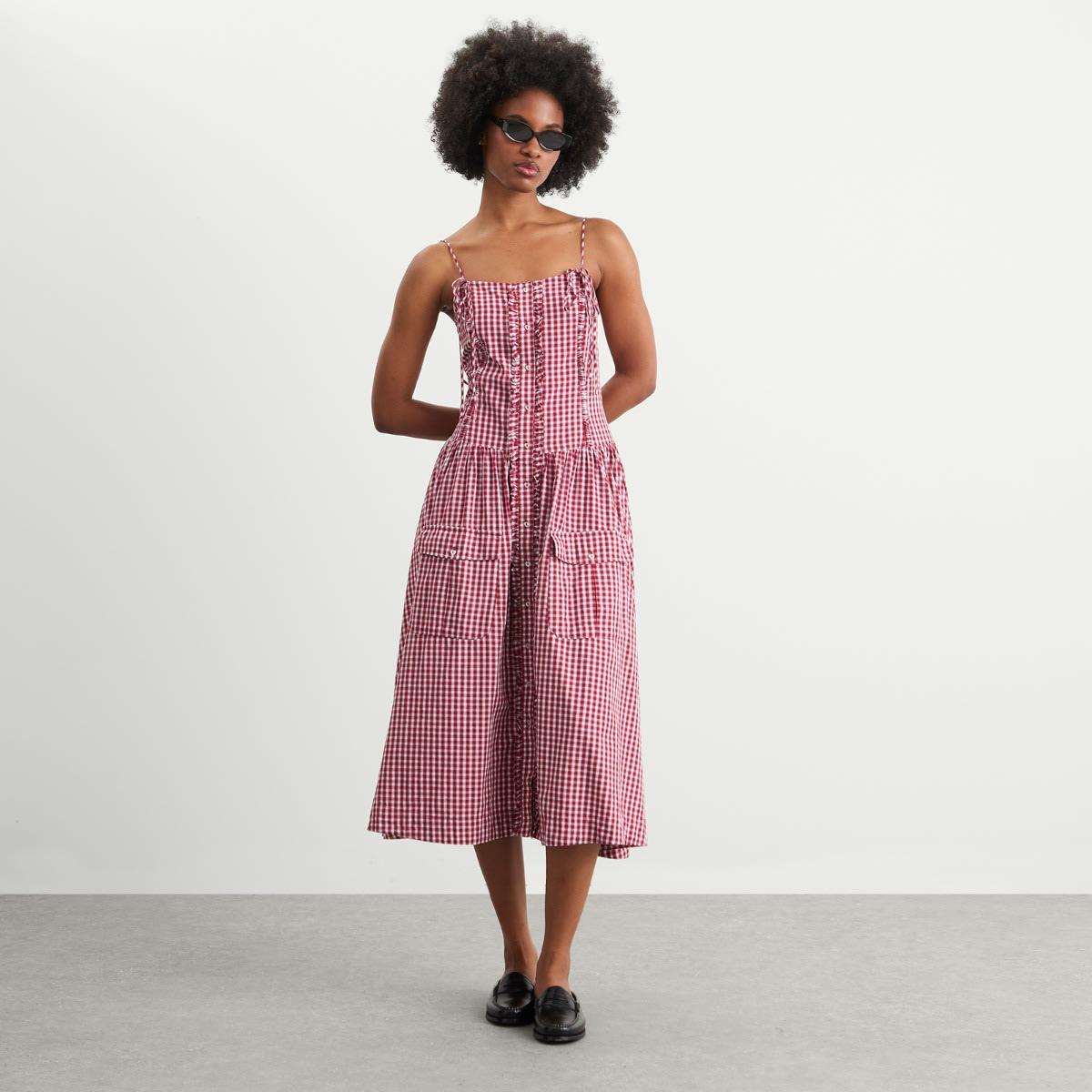 Damson Madder Faith Midi Dress in Pink | Lyst
