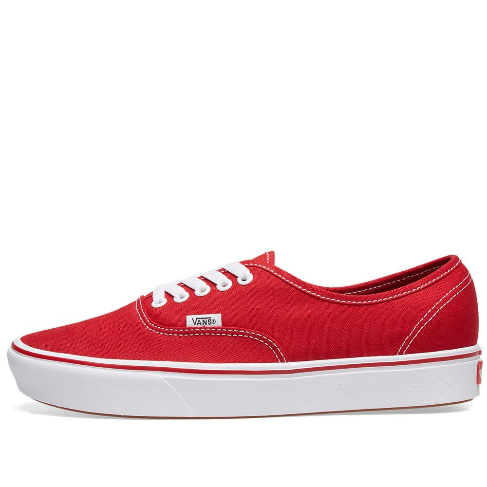 vans comfycush authentic red