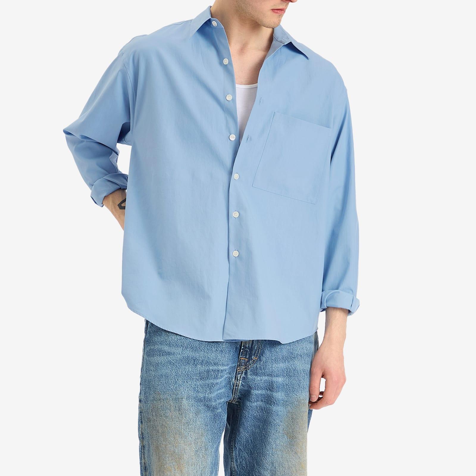 AURALEE Washed Finx Twill Big Shirt in Blue for Men | Lyst