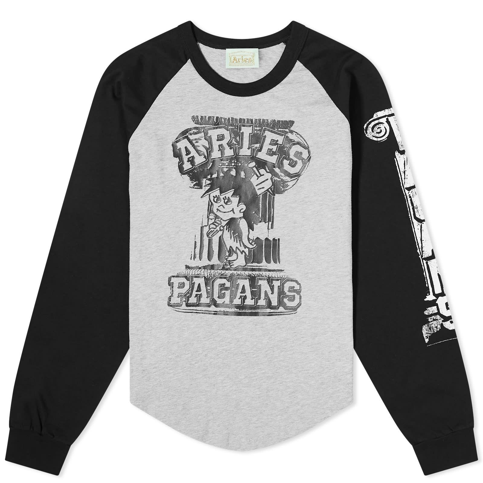 【ARIES】Aged Raglan Baseball LS Tee / MULTI Aries Long Sleeve Aged Raglan Baseball T-Shirt | Lyst