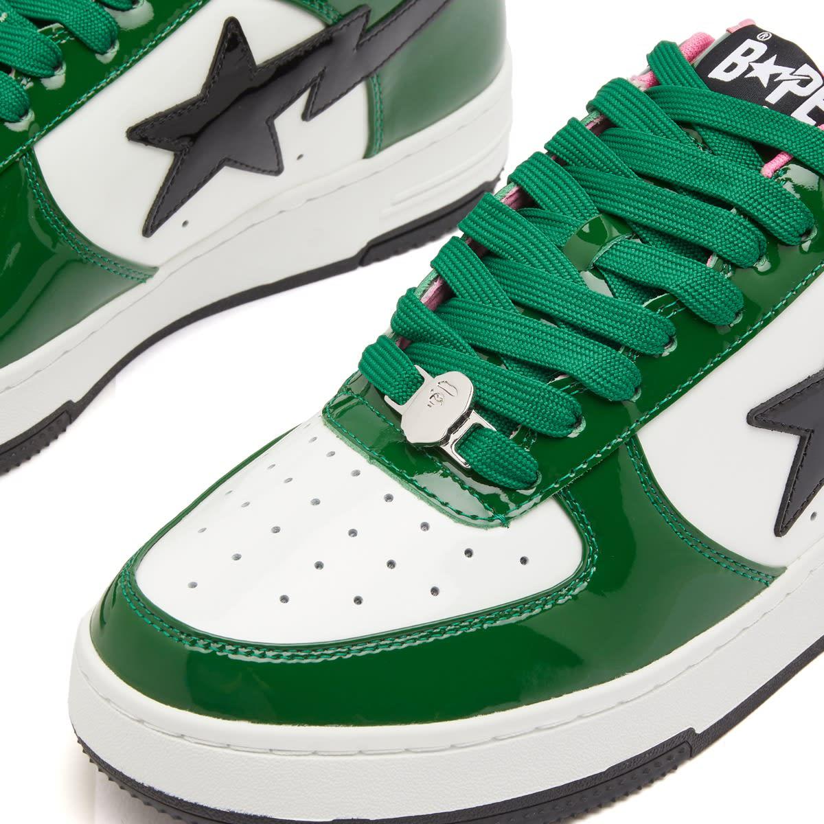 A Bathing Ape Patent Leather Bape Sta Sneaker in Green for Men 