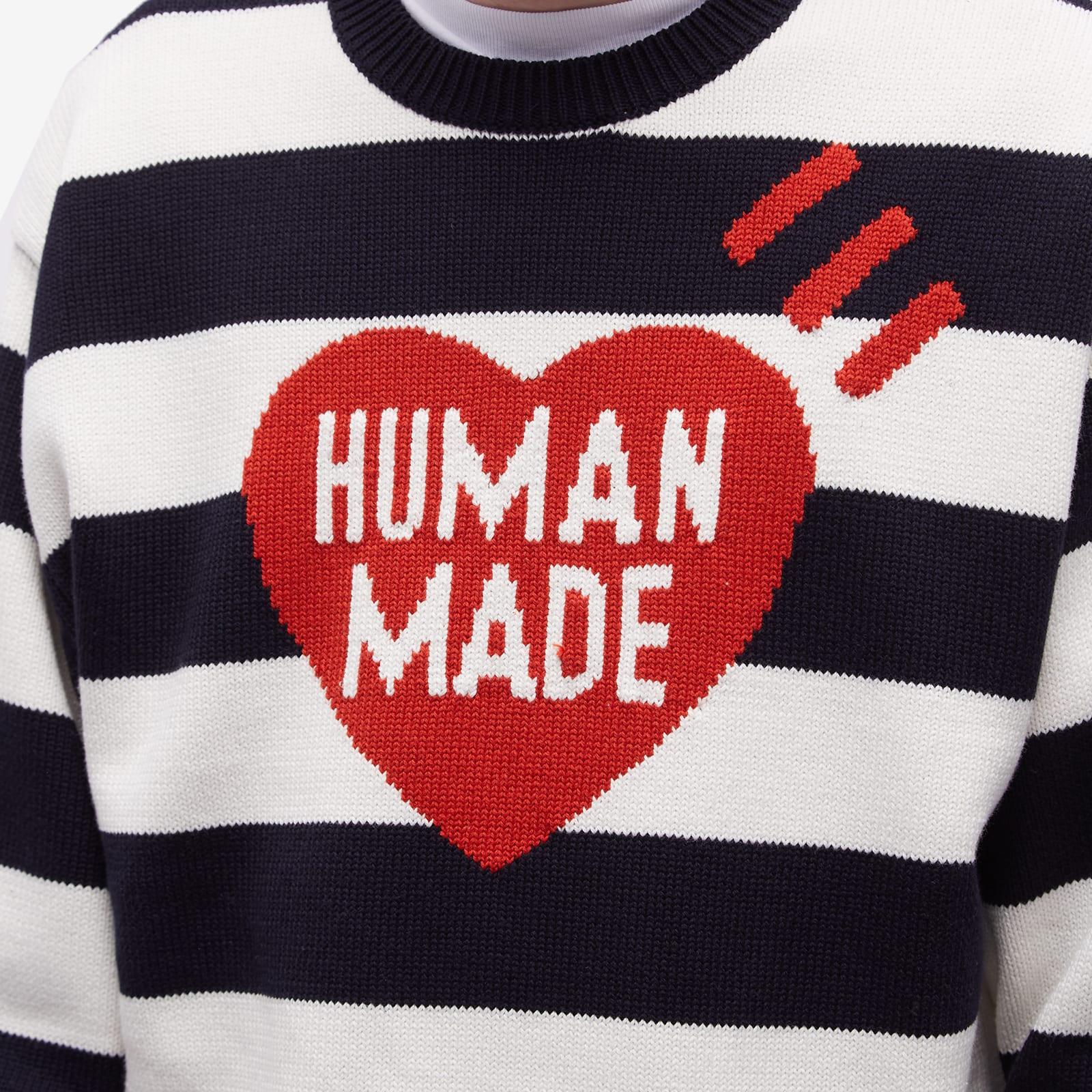 Human Made Striped Heart Knit Sweater in Blue for Men | Lyst