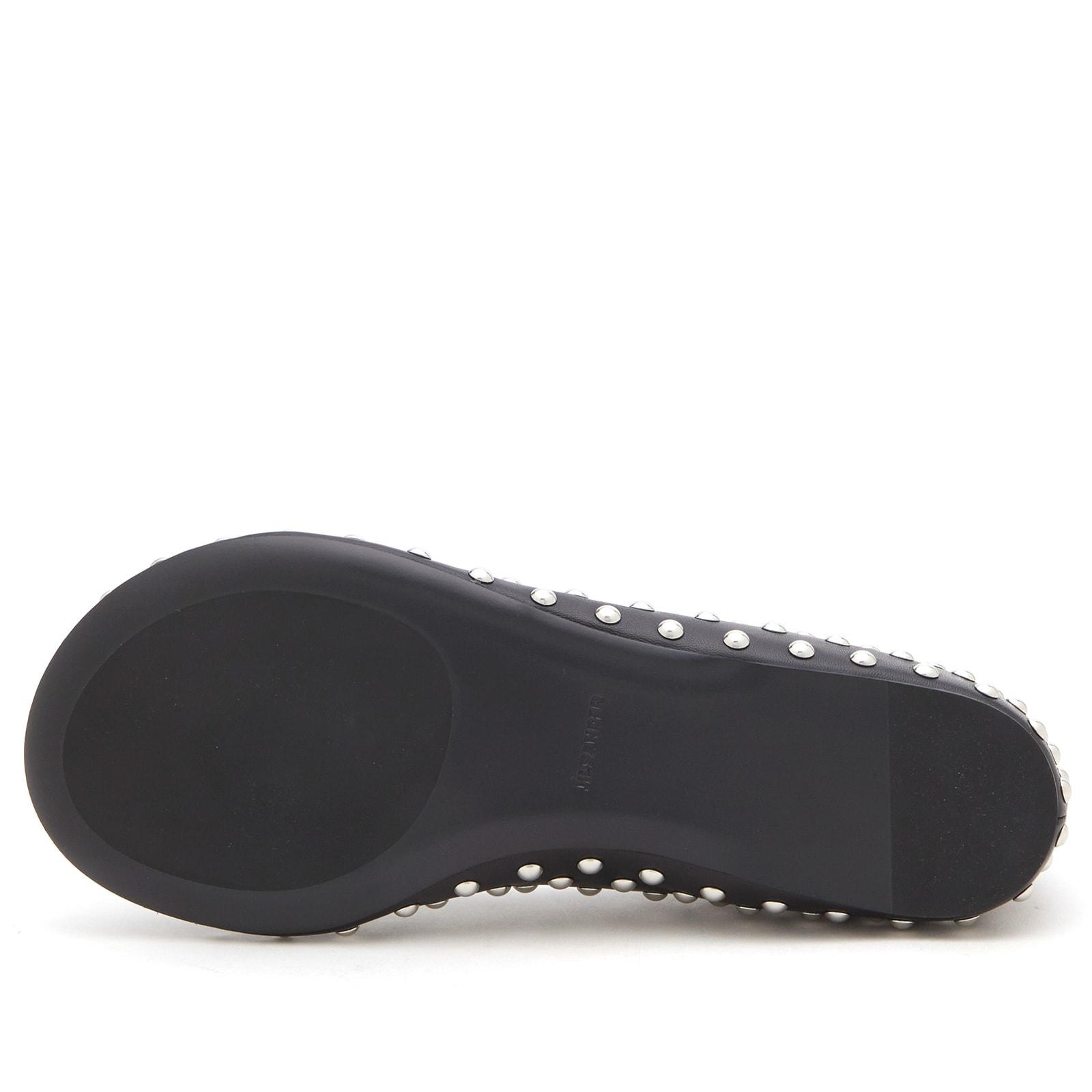 【送料関税込】Jil Sander Ballerina with All Over Studs Jil Sander Ballerina With All Over Studs in Black | Lyst