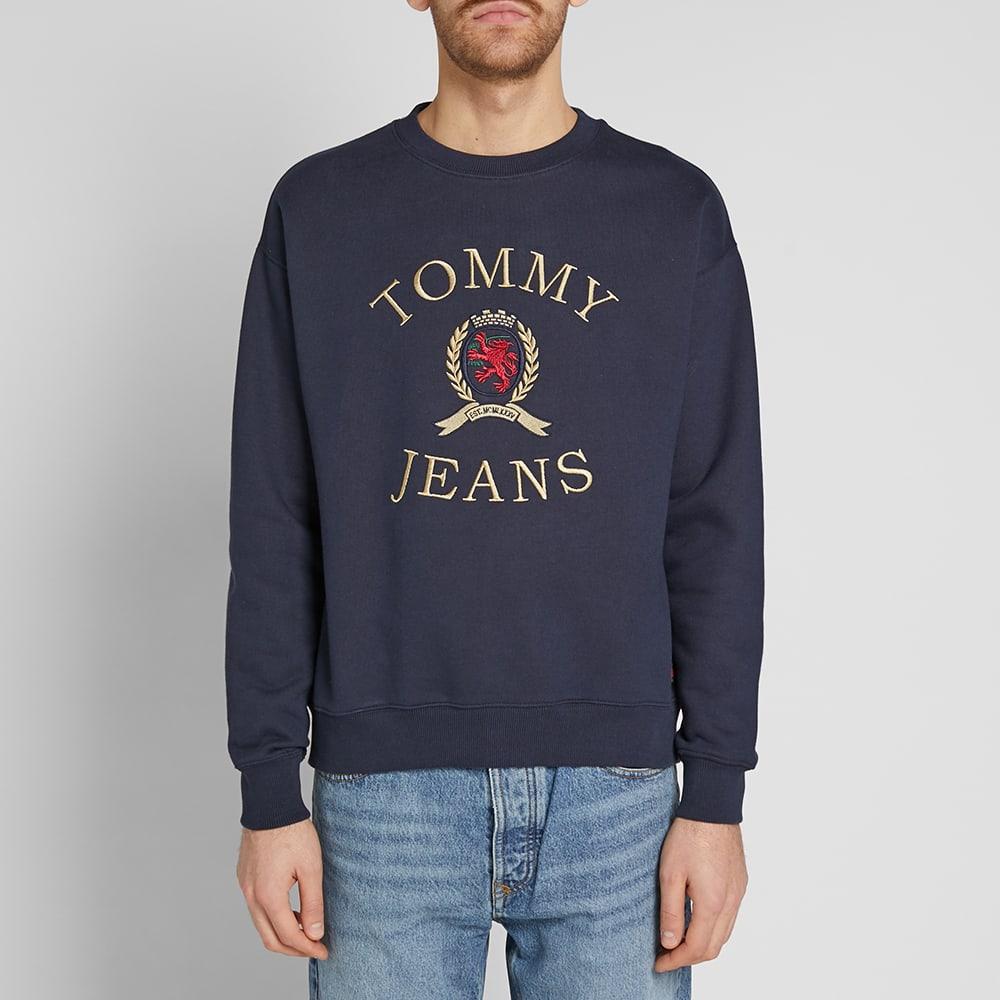 tommy jeans crest crew sweatshirt