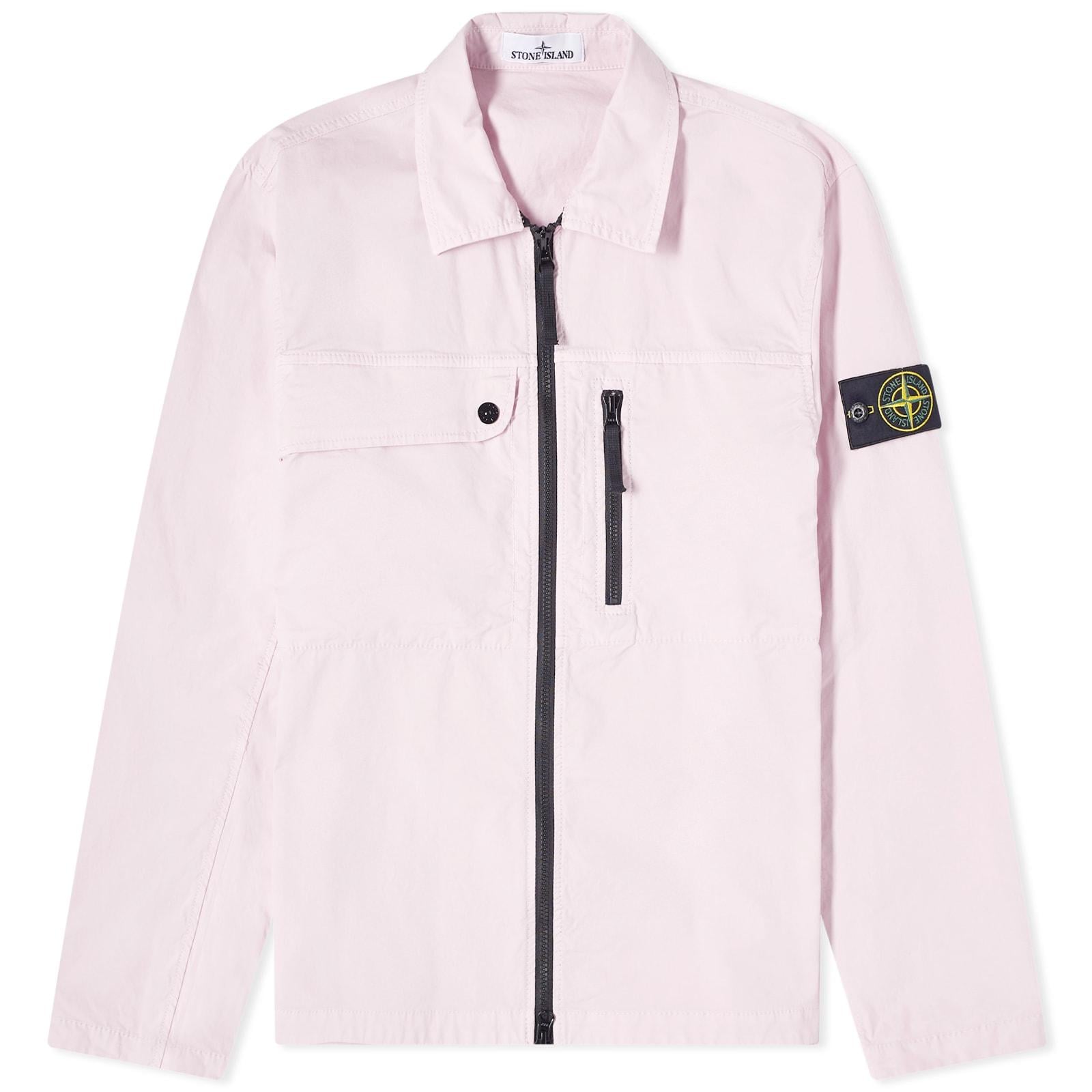 Stone Island Supima Cotton Twill Stretch-Tc Zip Shirt Jacket in 