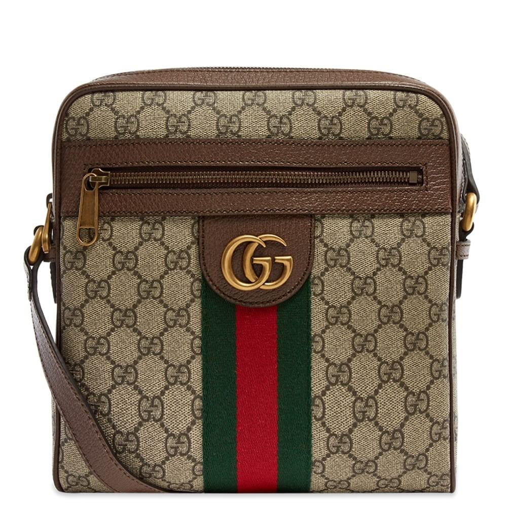 Gucci Canvas Ophidia Cross Body Bag in Brown for Men - Lyst