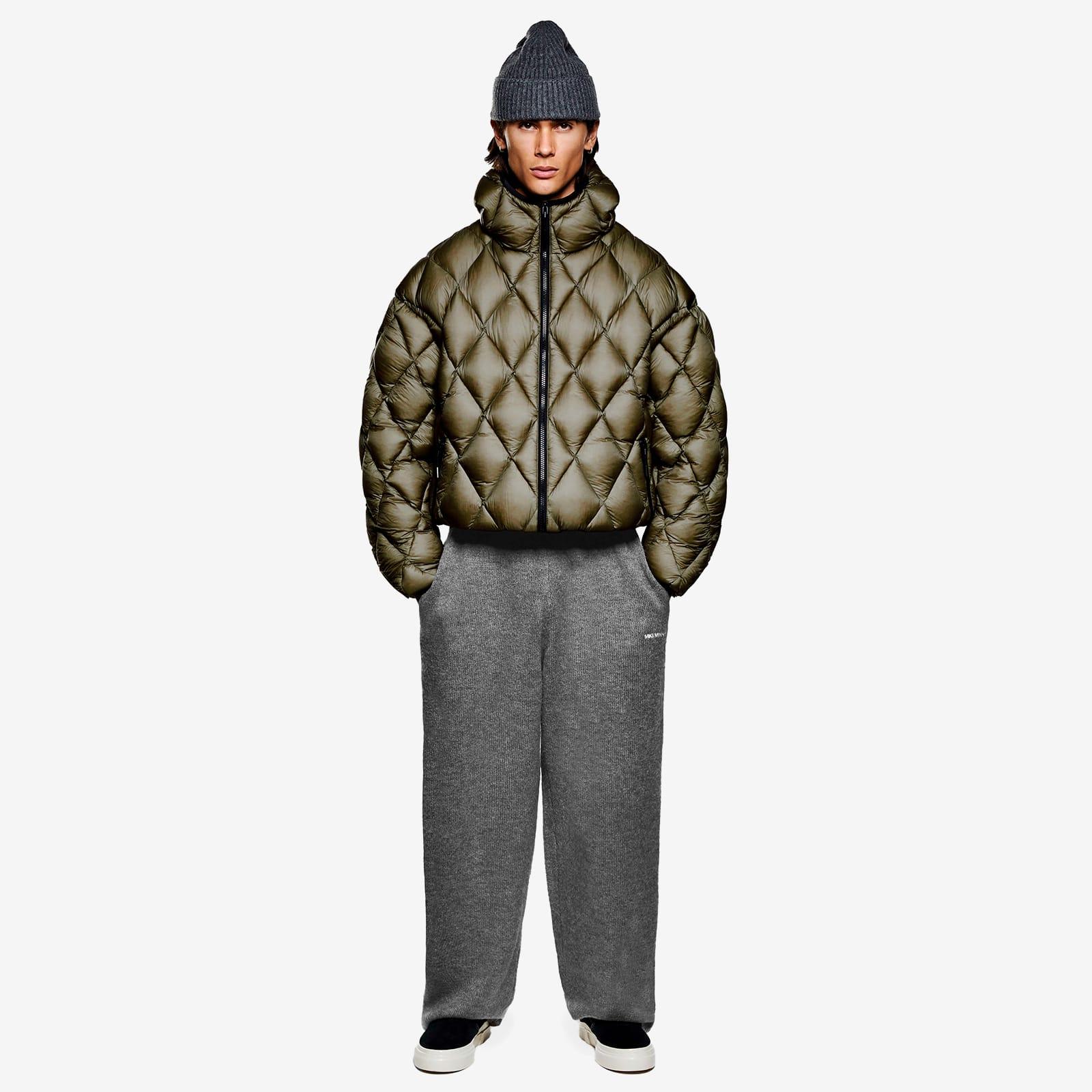 MKI Miyuki-Zoku Translucent Diamond Bubble Jacket in Green