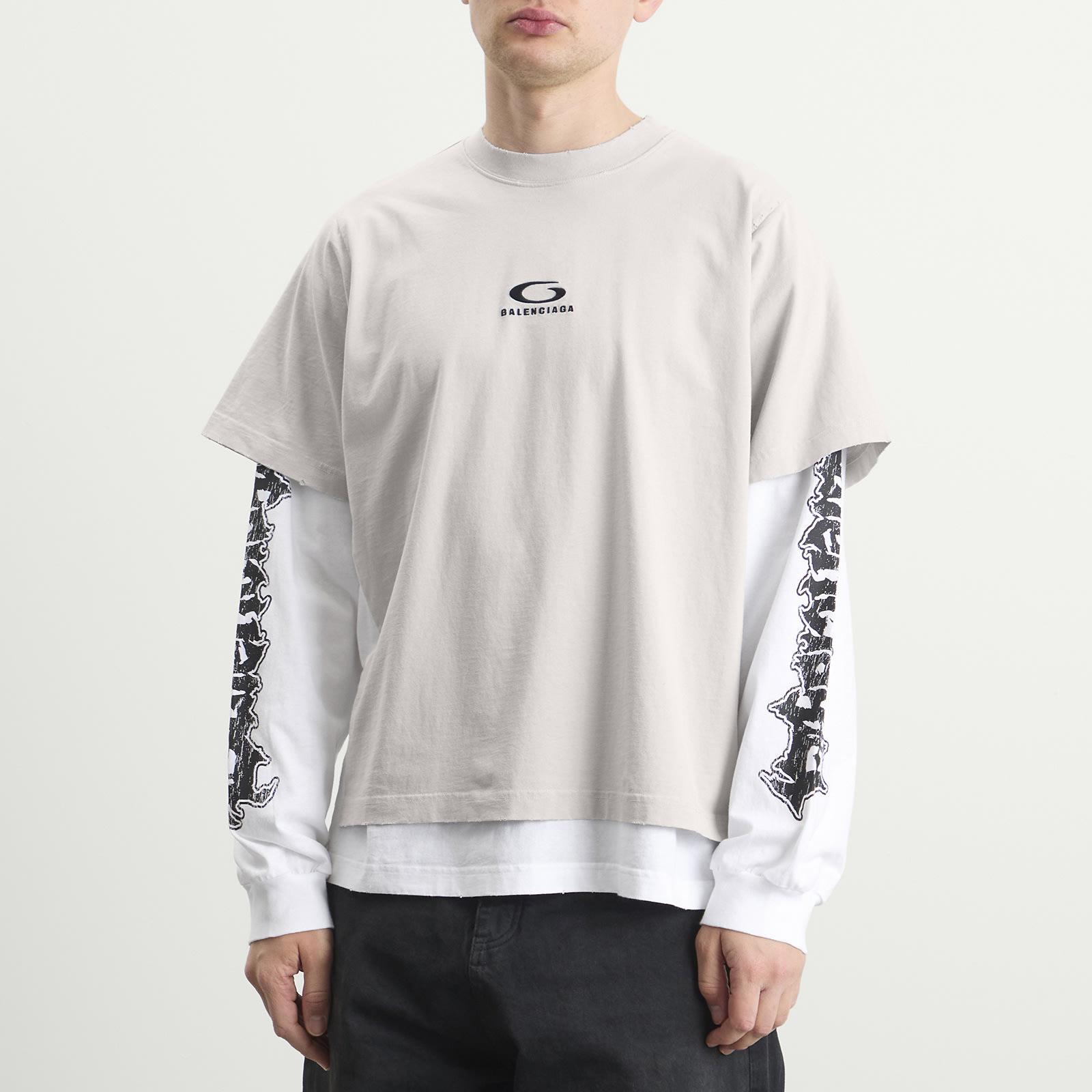 Balenciaga Metal Merch Double T-Shirt in White for Men | Lyst