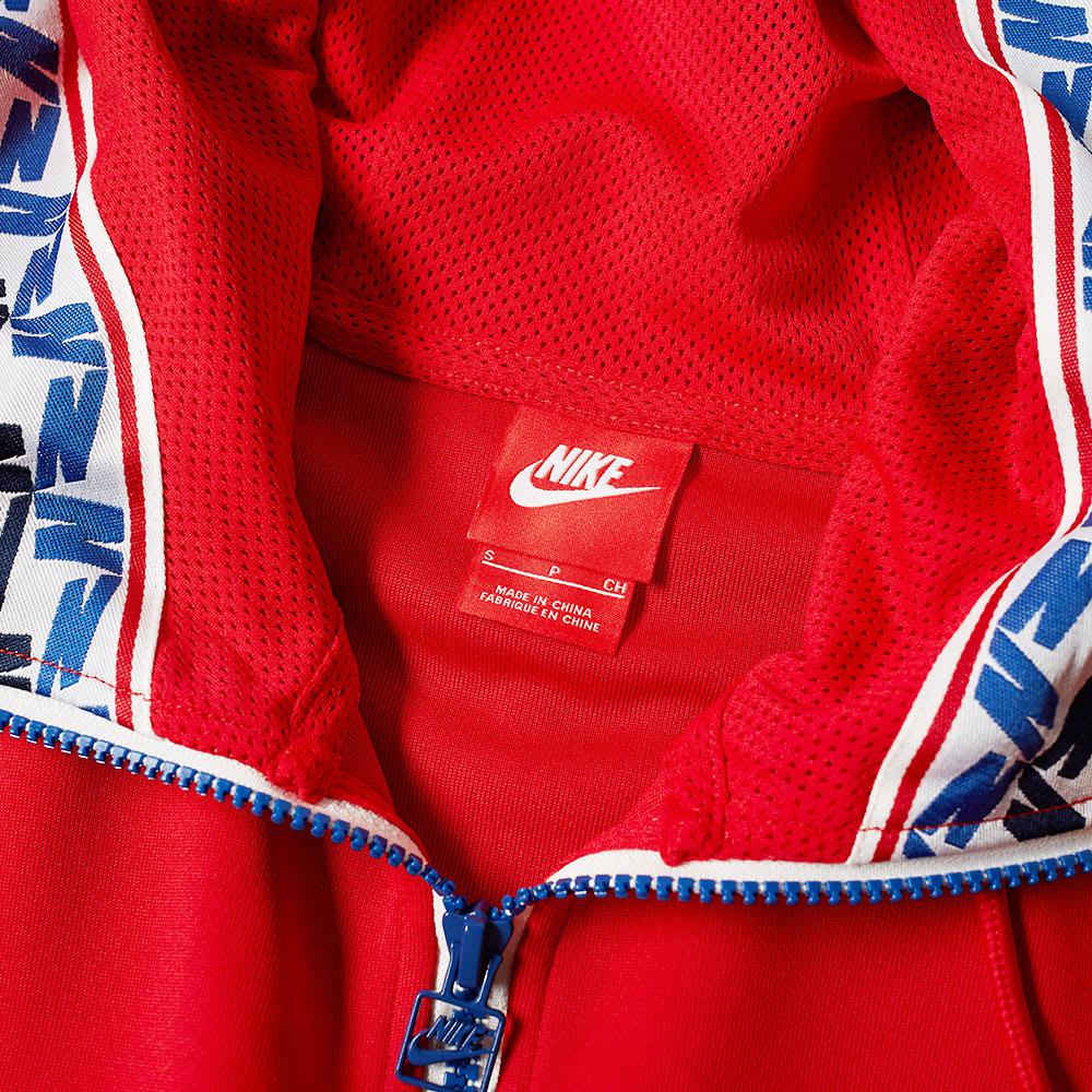 Nike Synthetic Nike Nsw Taped Half Zip Hooded Poly in Red for Men - Lyst