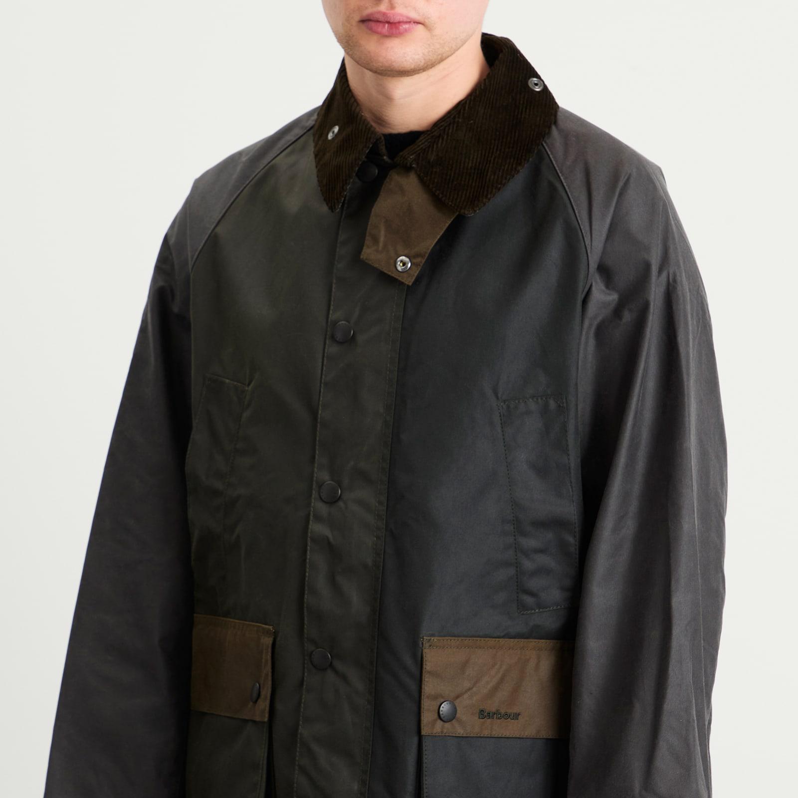 Barbour Patchwork Os Bedale Wax Jacket in Black for Men | Lyst