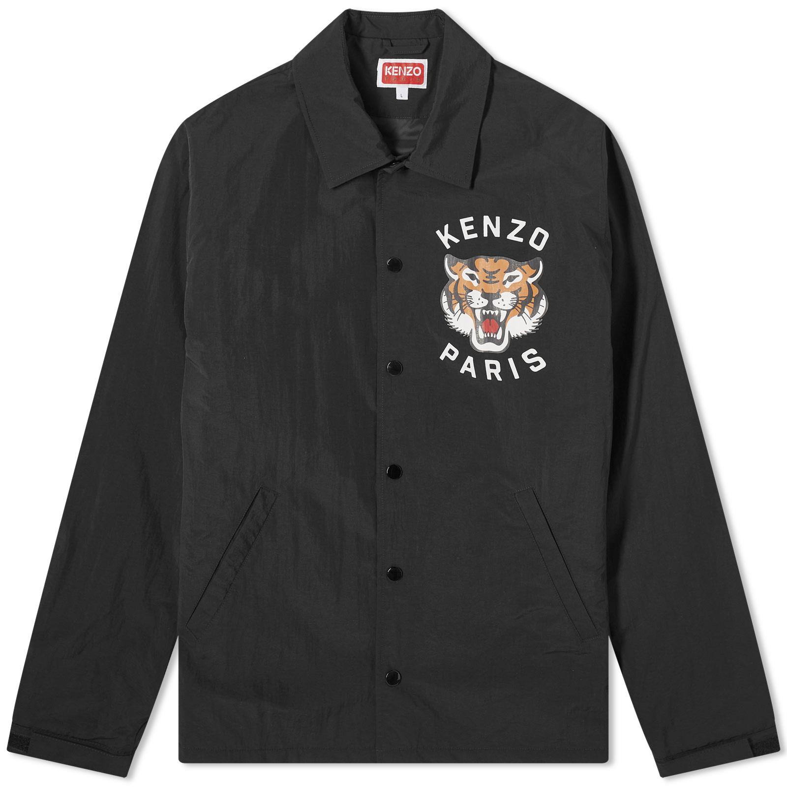 KENZO Lucky Tiger Padded Coach Jacket in Black for Men | Lyst