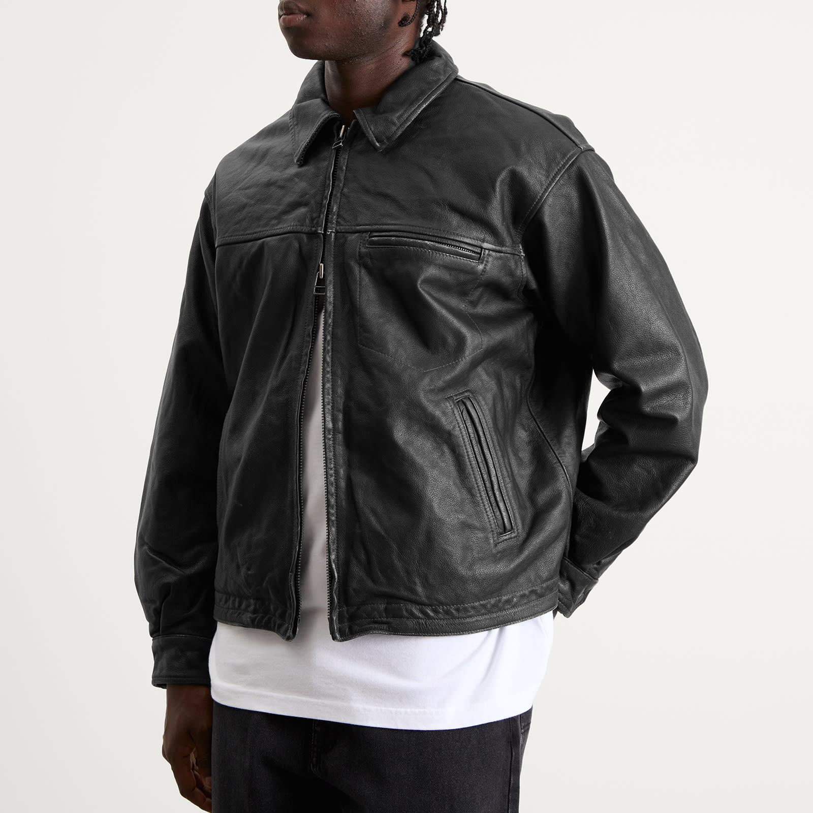 FRIZMWORKS Destroyed Cowhide Leather Jacket in Gray for Men | Lyst