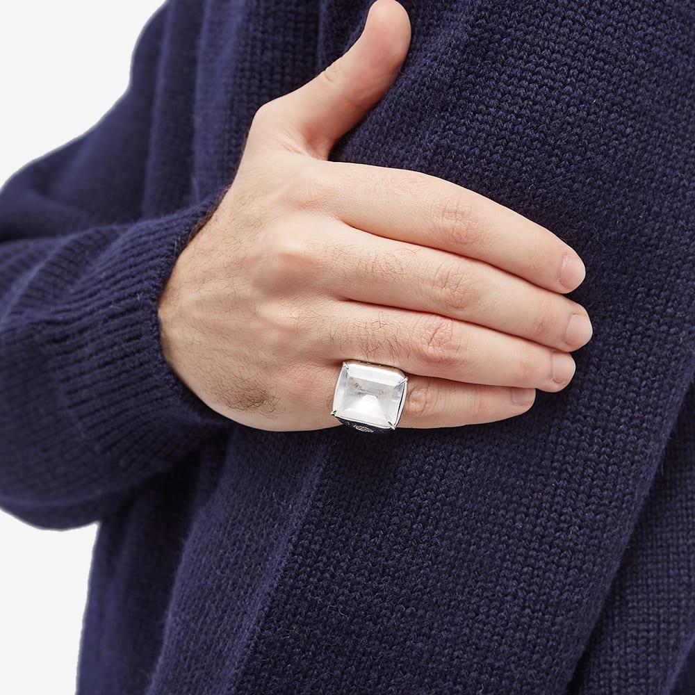 Ambush Square Cut Stone Ring in White for Men | Lyst
