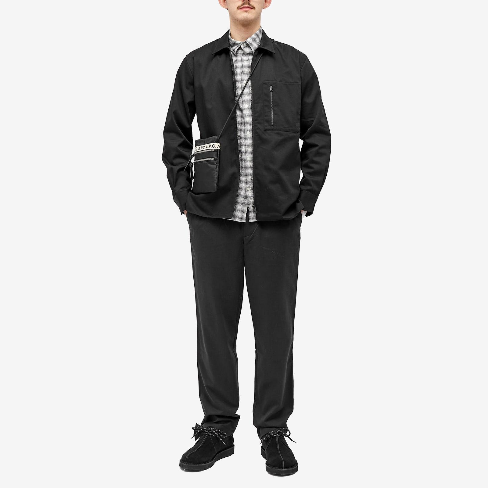 Norse Projects Ulrik Gabardine Zipped Overshirt in Black for Men