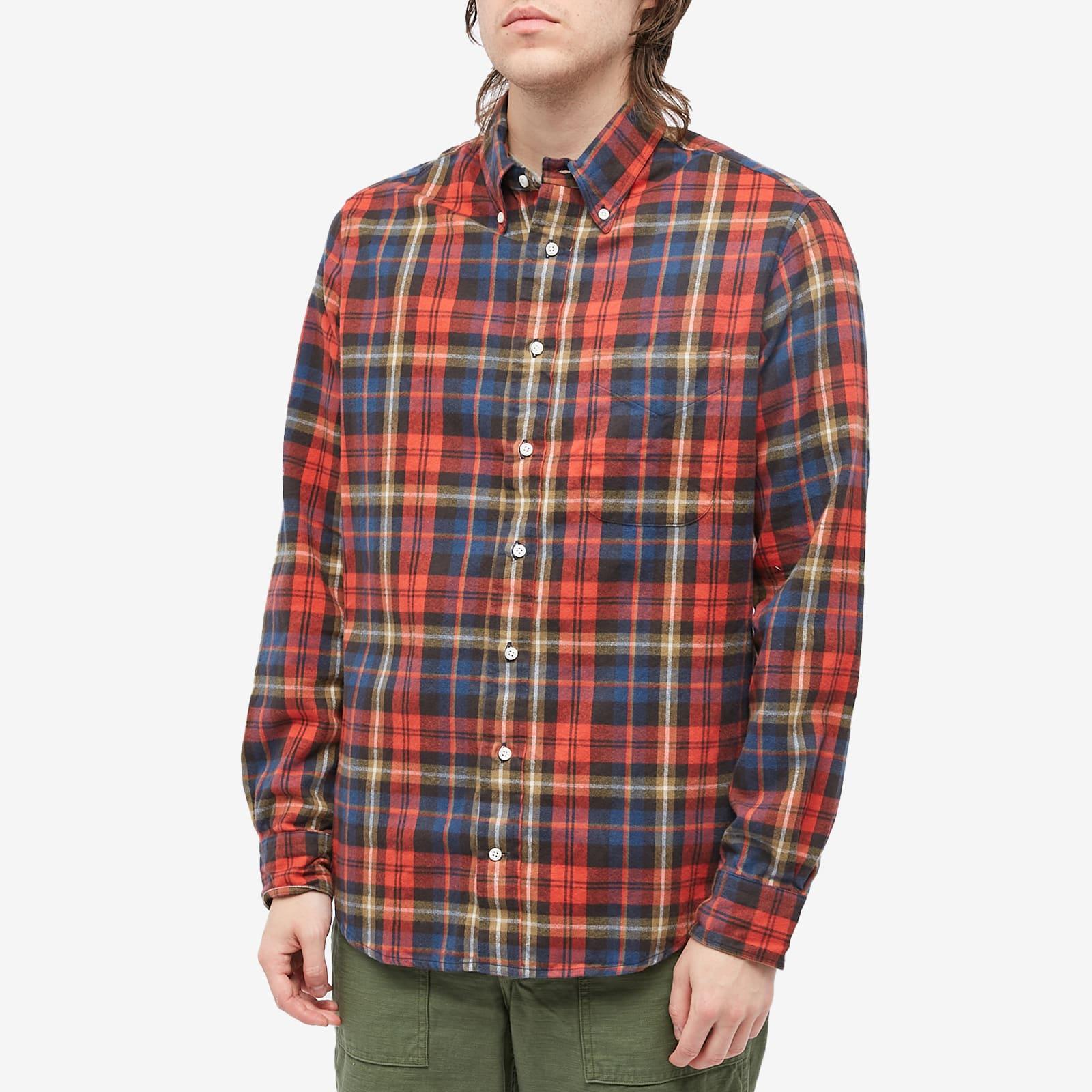 Gitman Vintage Button Down shaggy Check Shirt in Red for Men | Lyst