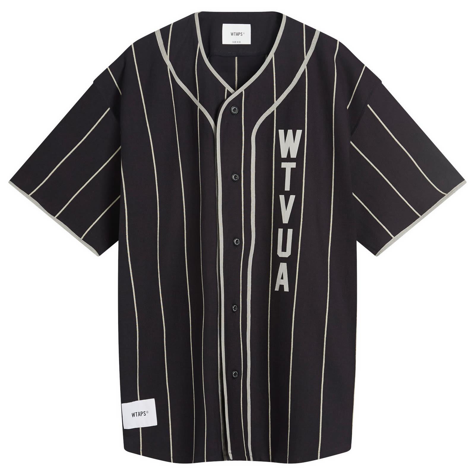 WTAPS Stripe Baseball Shirt in Black for Men | Lyst