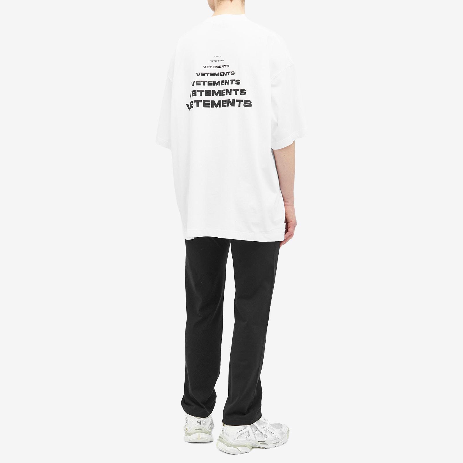 Vetements Pyramid Logo T-Shirt in White for Men | Lyst