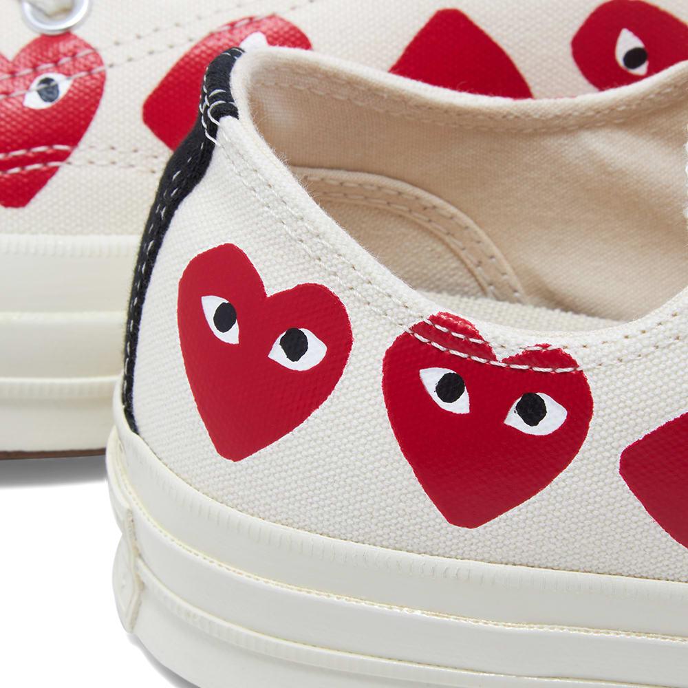 comme des garcons play x converse chuck taylor multi heart 1970s ox