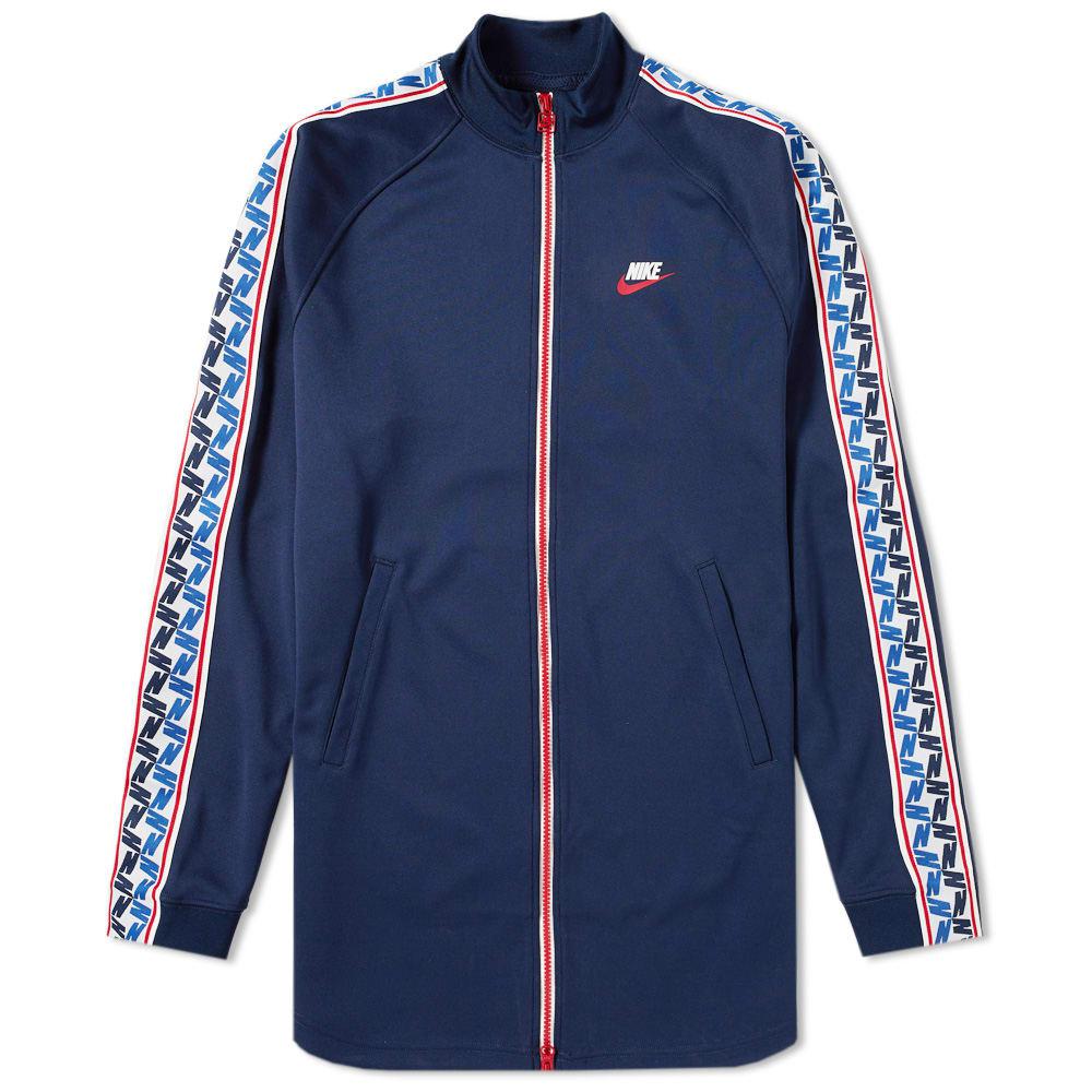 Nike Synthetic Nike Nsw Taped Track Jacket Poly in Blue for Men | Lyst
