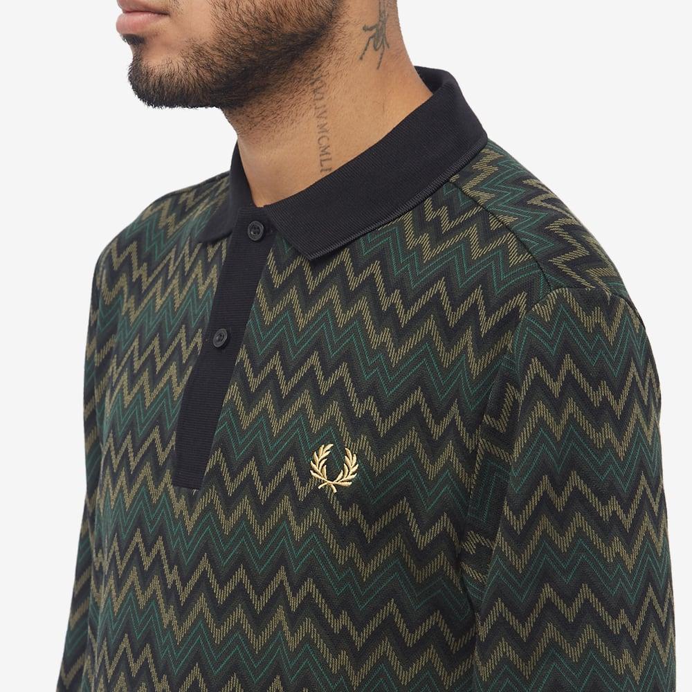 Fred Perry Jacquard Polo Shirt in Green for Men | Lyst