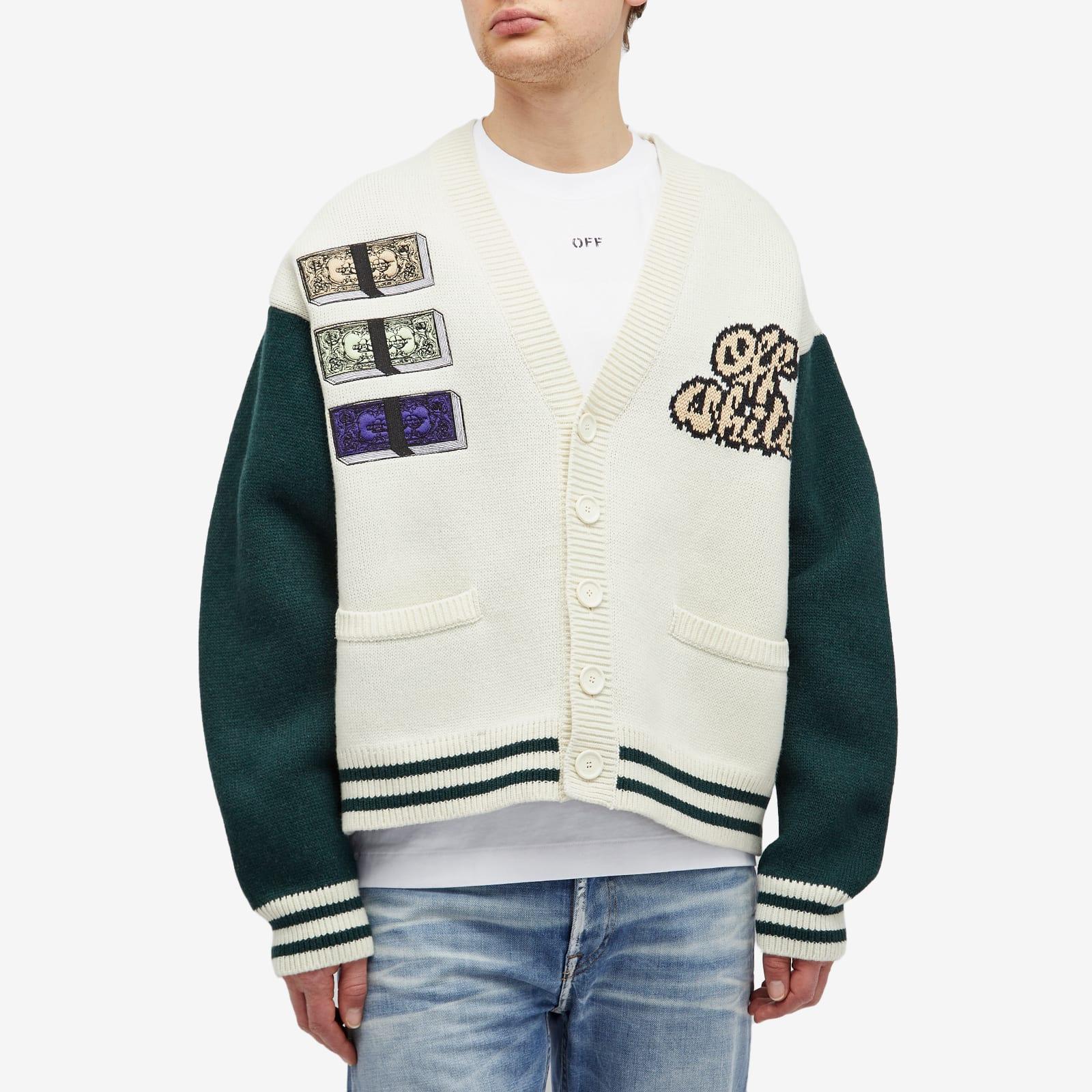 Graffiti Cardigan OFF - WHITE | Blondie Shop
