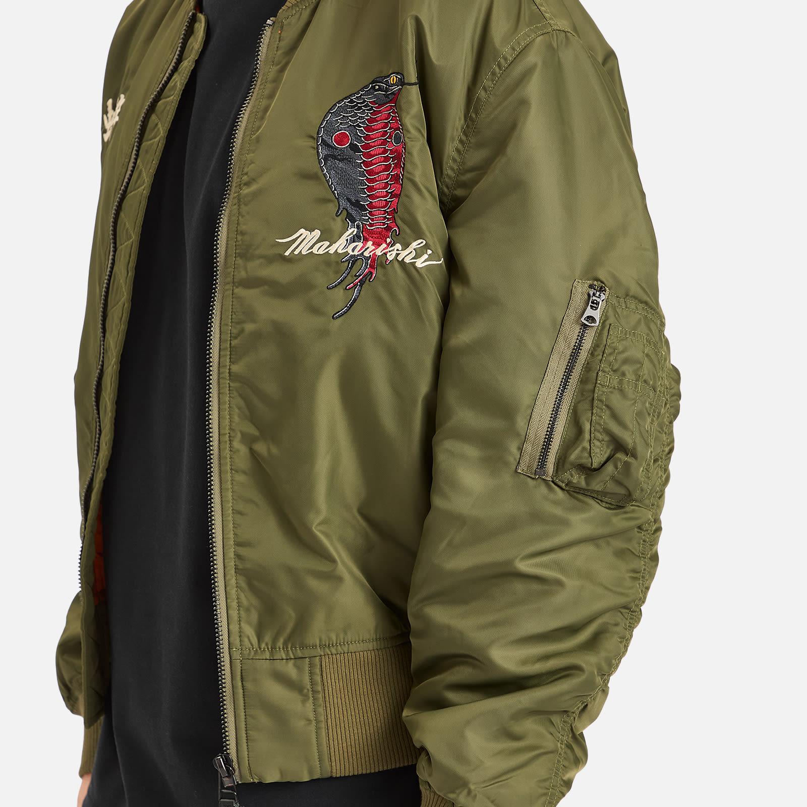 Maharishi Year Of The Snake Ma-1 Flight Jacket in Green for Men | Lyst