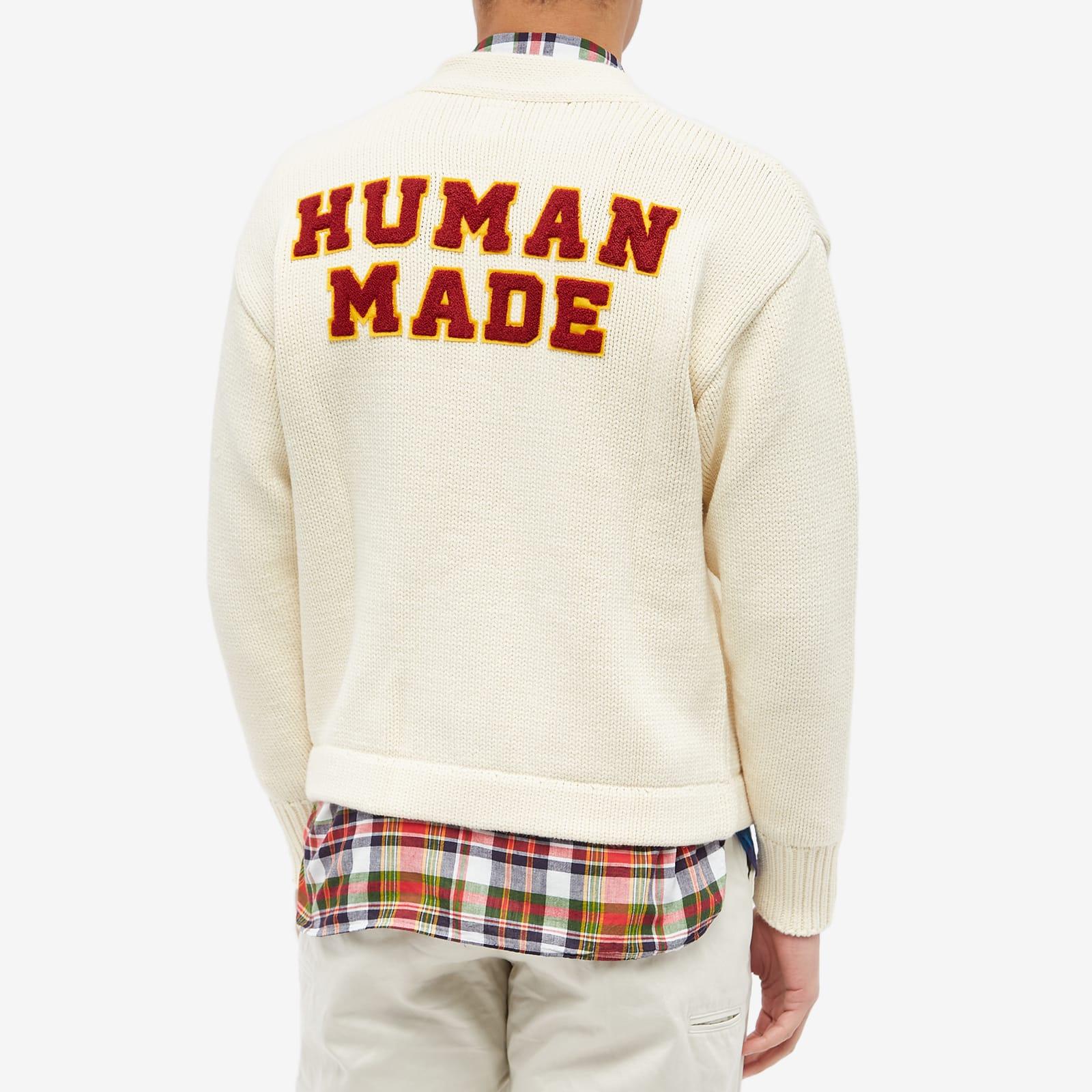 Human Made Low Gauge Knit Cardigan in White for Men | Lyst