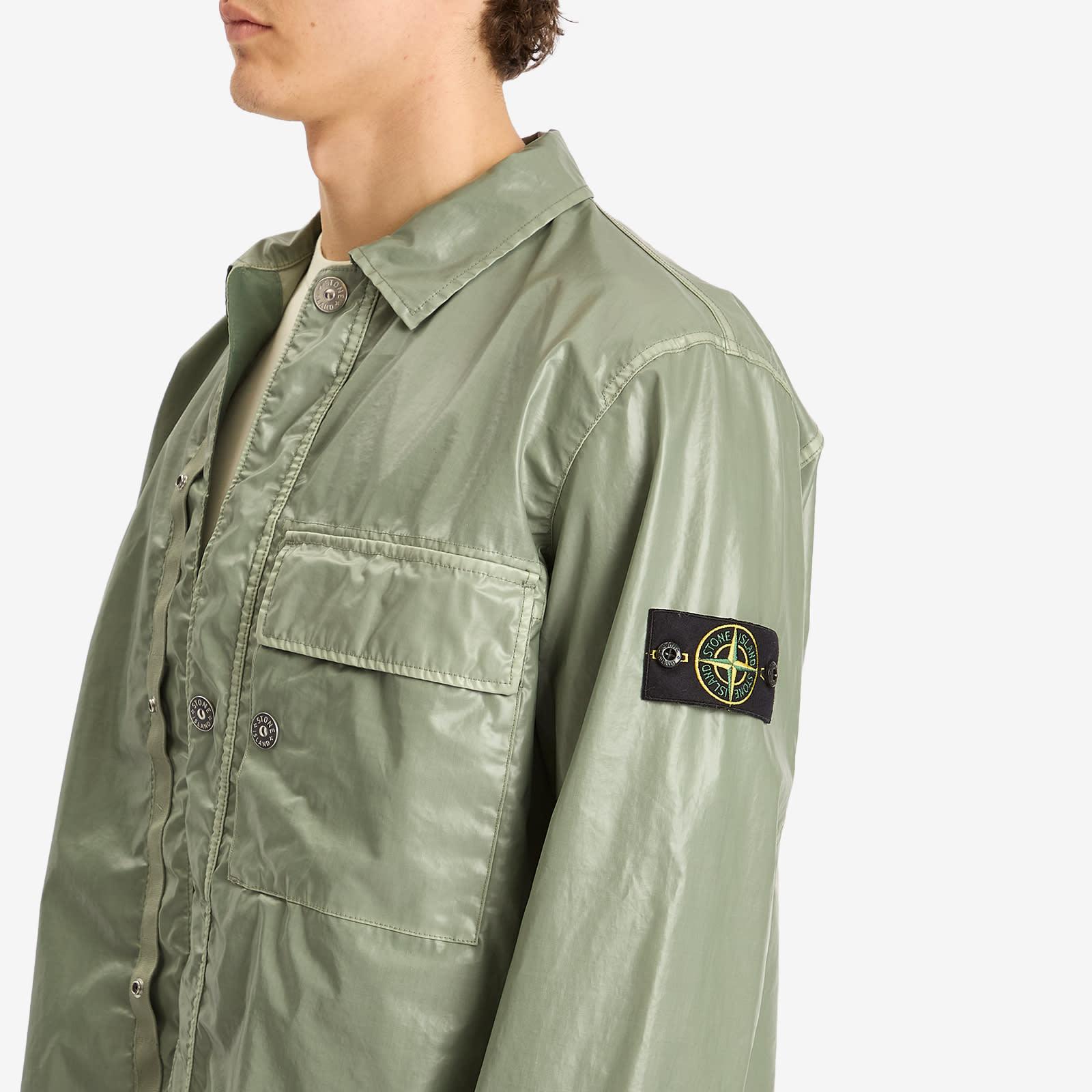 Canvas Overshirt Stone Island Overshirt Sage Stone Island Mussola