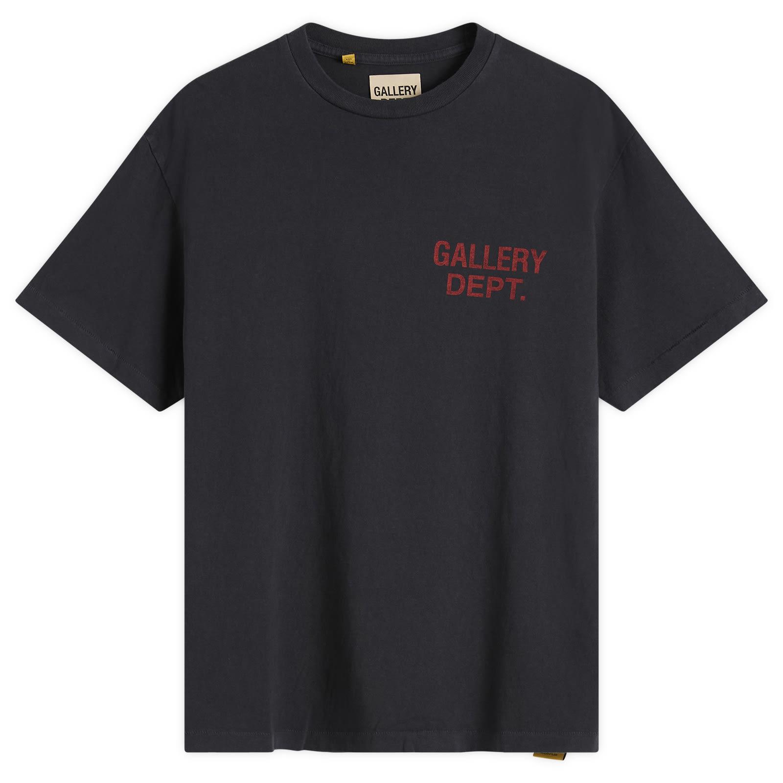 トップス gallery dept. black T-shirt X Gallery Dept. Black Overlapping Logo T-shirt | The Webster