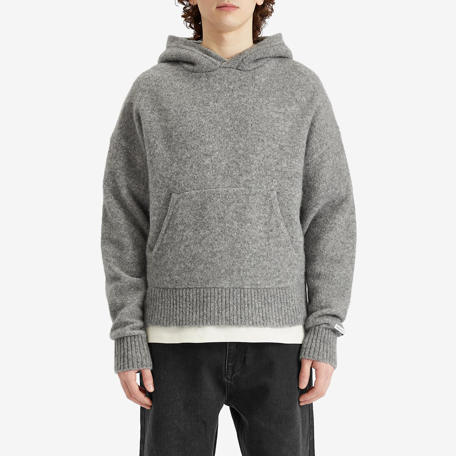 About Blank Mohair Knitted Logo Hoodie in Grey for Men | Lyst UK
