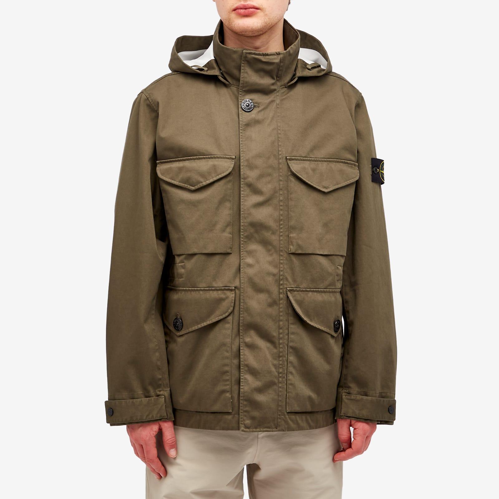 Stone Island Raso Gommato 3L Field Jacket in Green for Men | Lyst