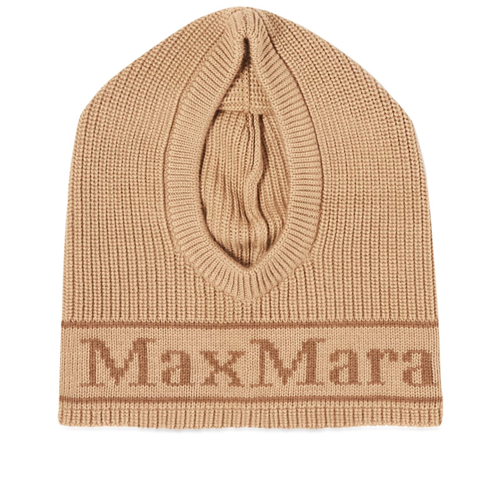 【送料&関税込】Max Mara Marocco Logo Plaque Hat Paper yarn hat, black | 