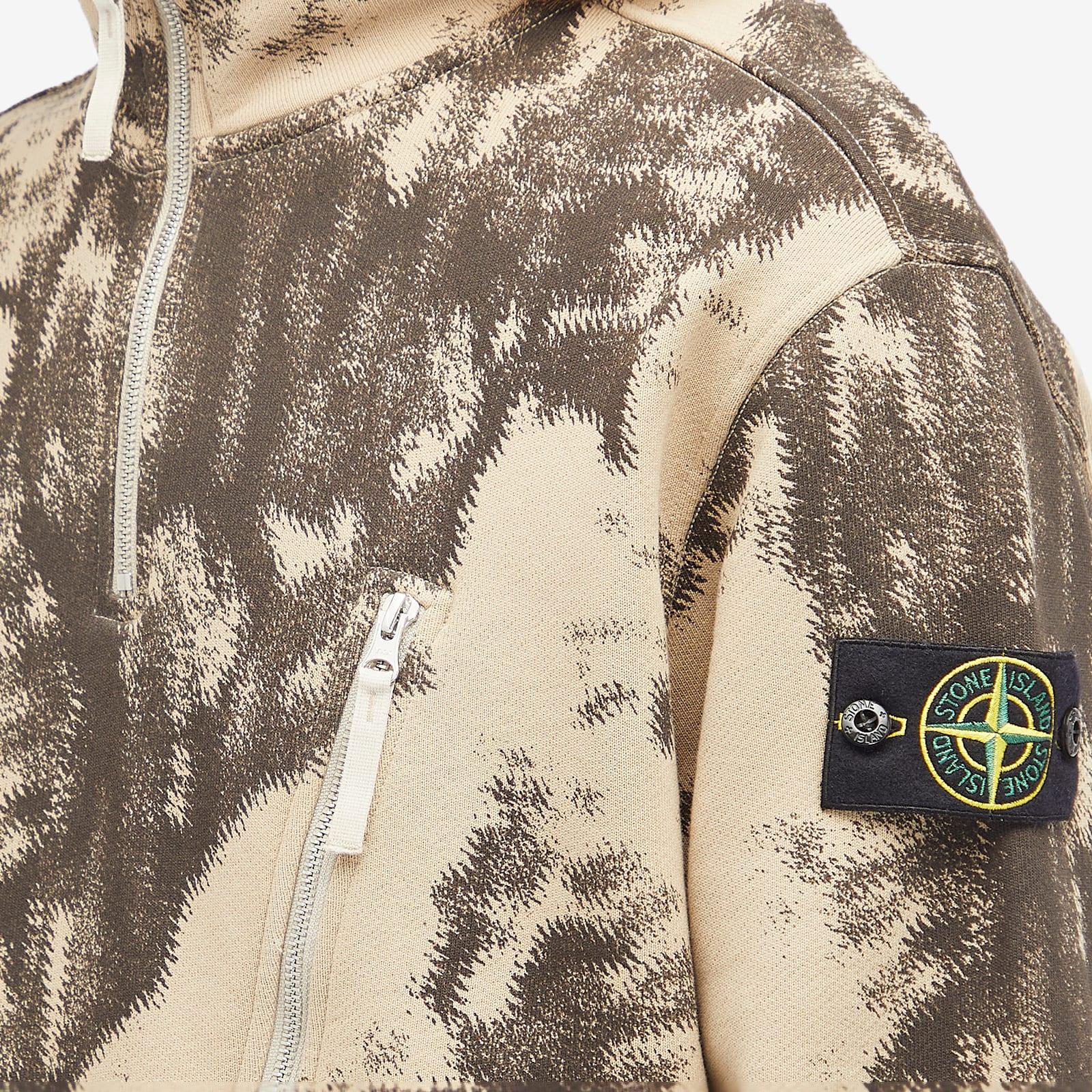 Stone Island Earth Mapping Camo Half Zip Sweatshirt in Natural for 