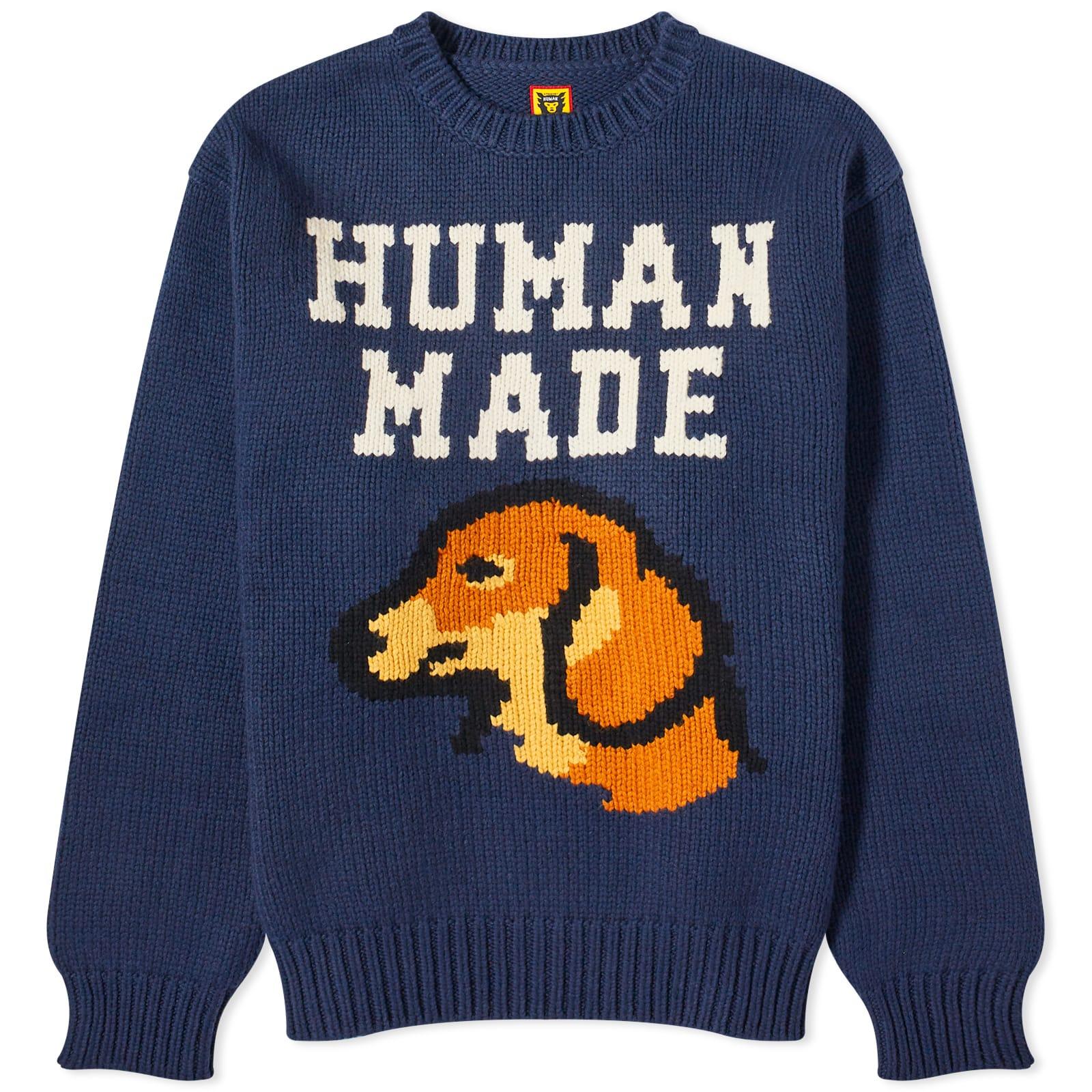 Human Made Dachs Knit Sweater in Blue for Men | Lyst