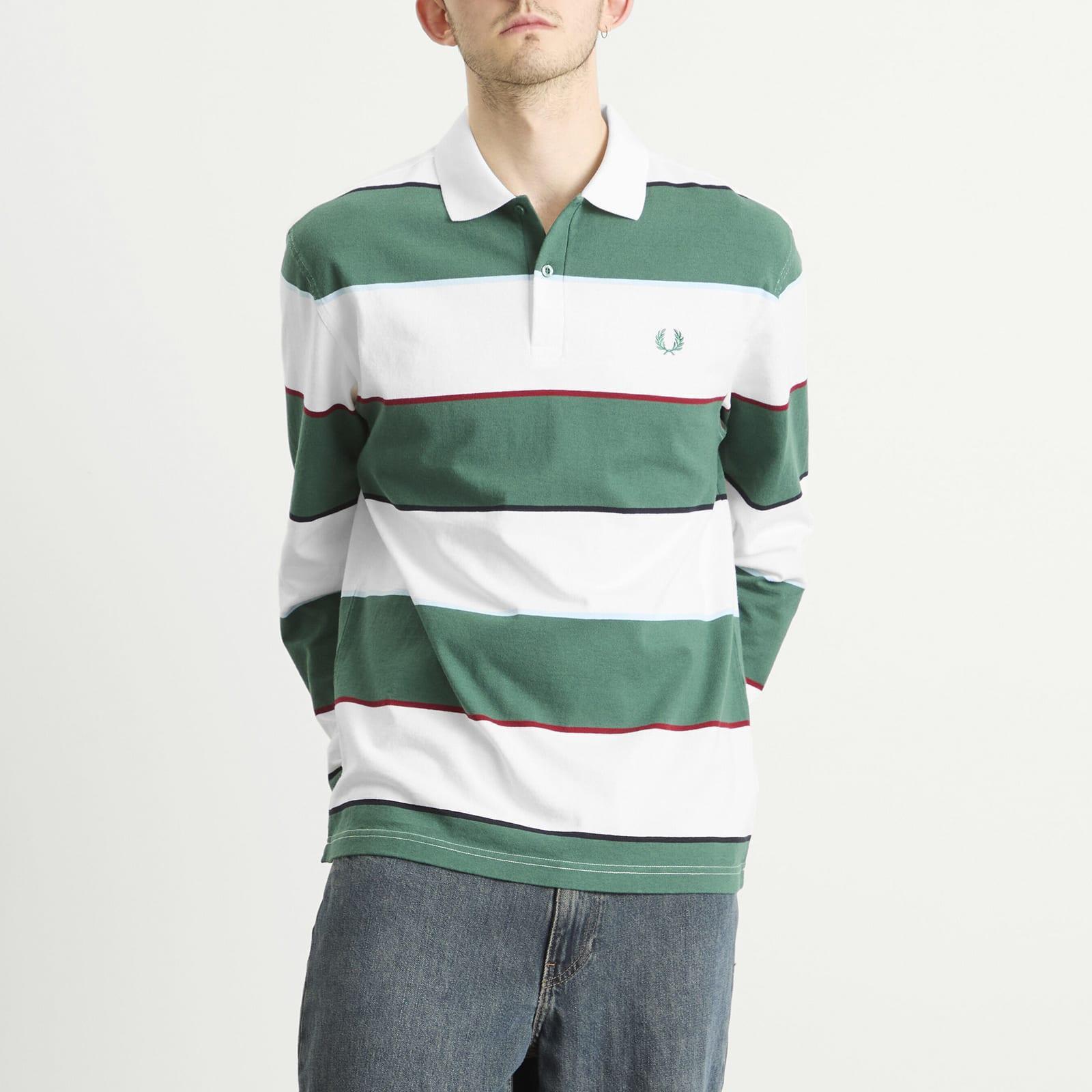 Menswear Fred Perry Mens Long Sleeve Polo Fred Perry Heavyweight