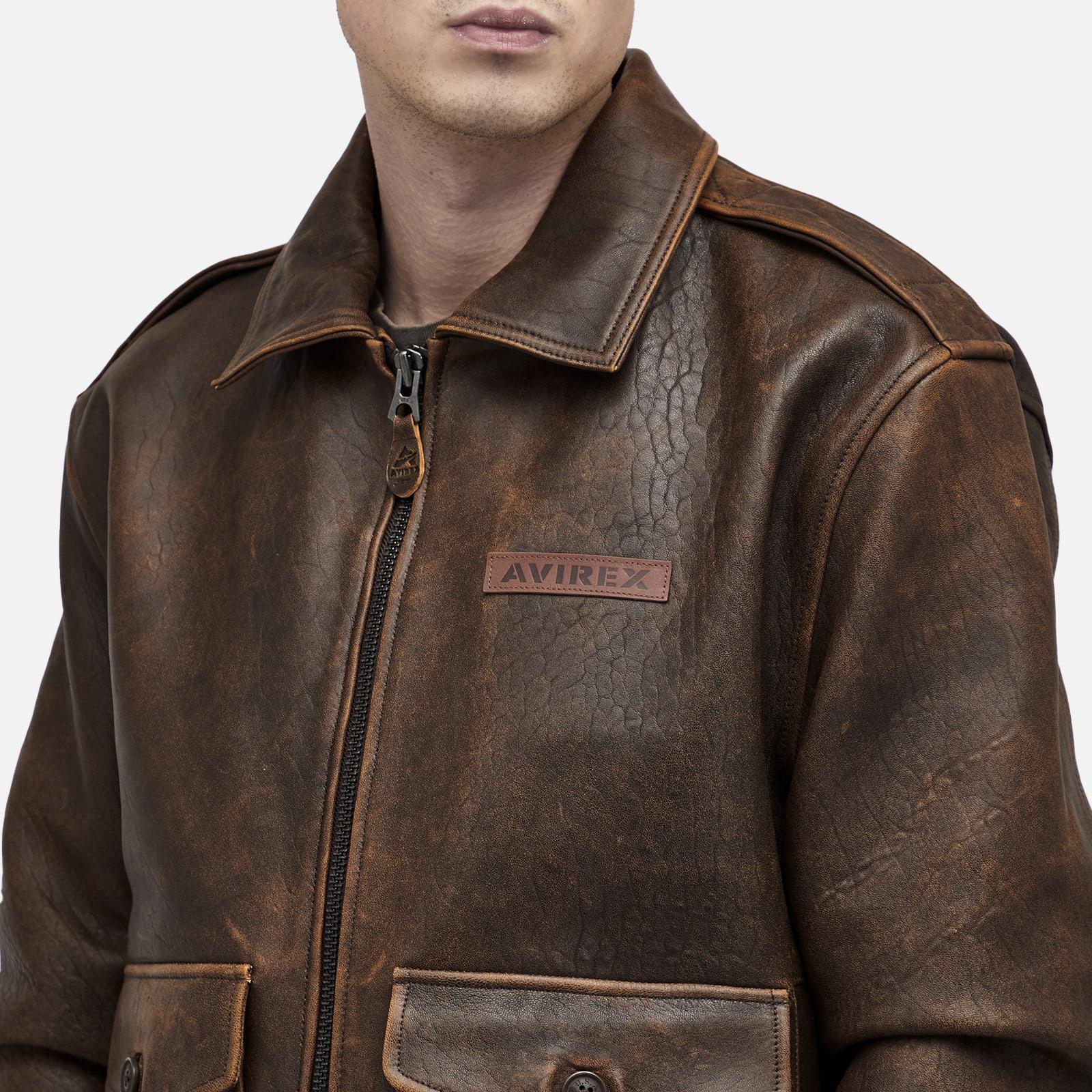 Avirex Sky Charmer A-2 Leather Jacket in Brown for Men | Lyst