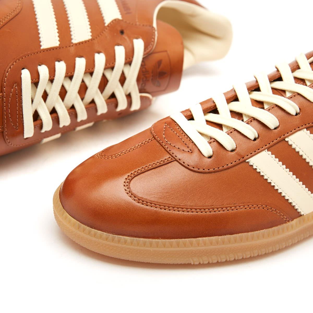 adidas gazelle silver green womens Women's Bring The Good Vibes Caramel Brown Faux Leather Lace-Up Sneakers | Size: 6