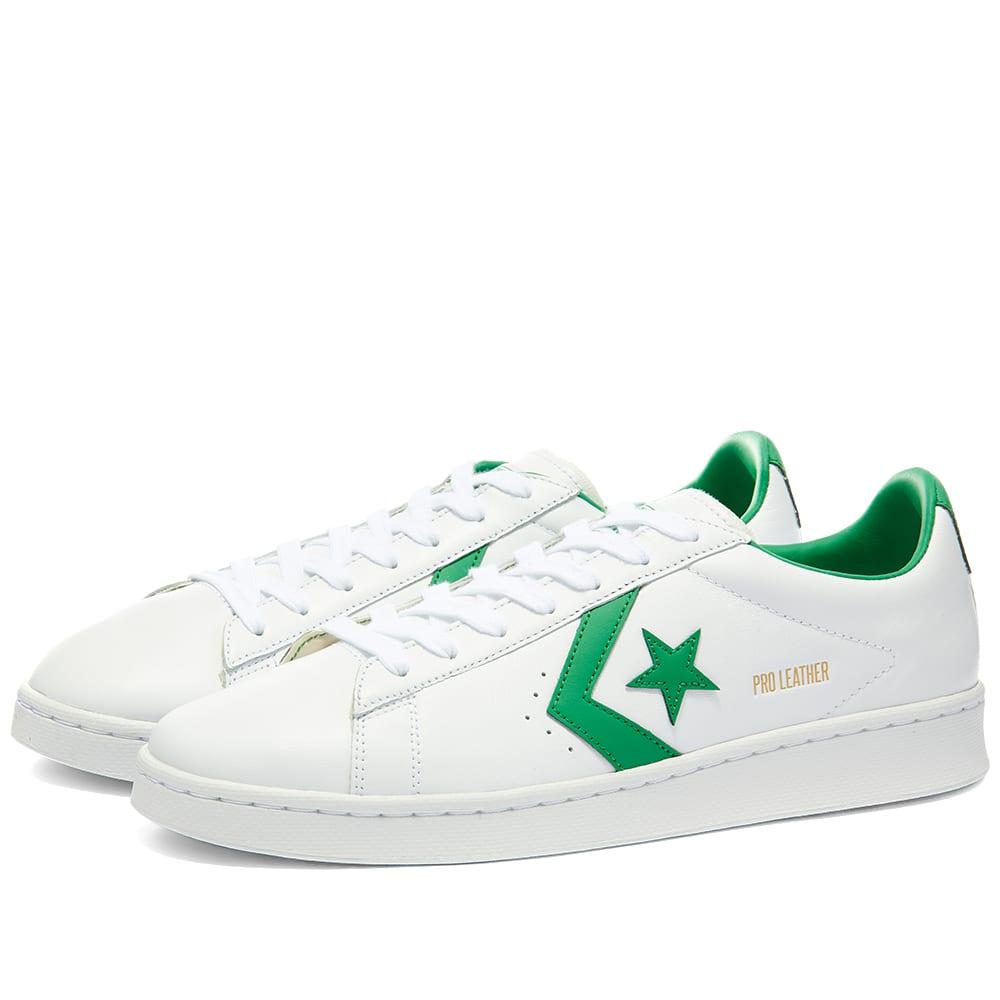 converse pro leather trainers in white